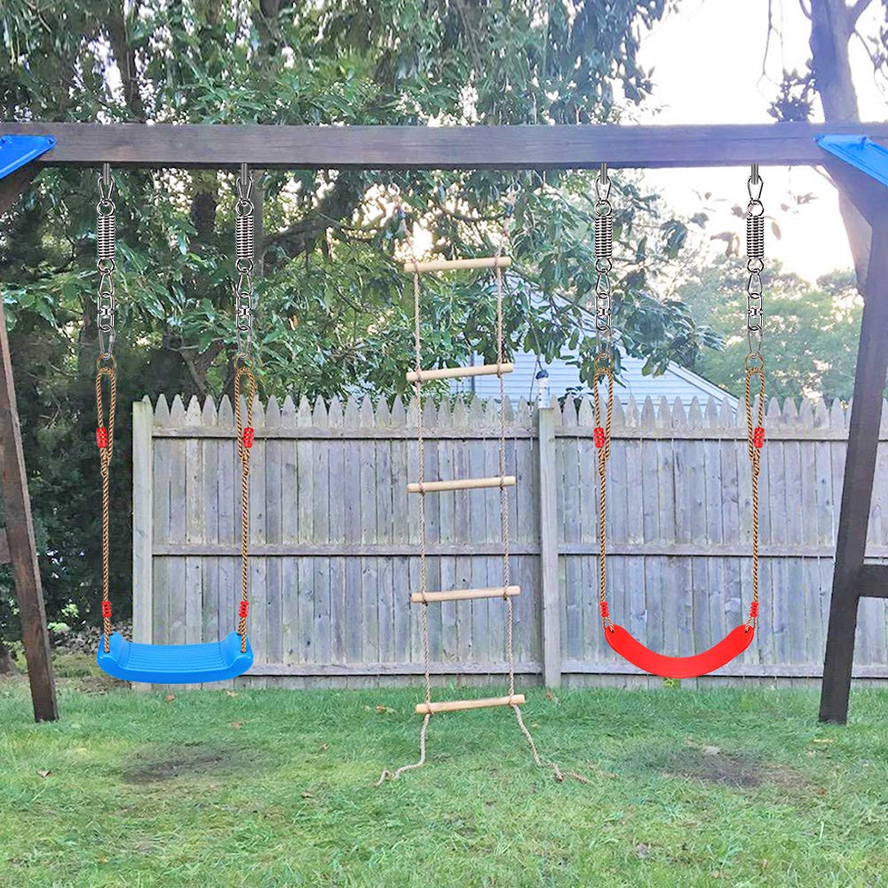 WAREMAID 2 Pack Hammock Chair Hanging Kit Swing Spring Hardware, Heavy Duty Suspension Swivel Hanger Hook for Punching Bags, Heavy Bag, Hanging Chair, Swing Seat, Rocking Seat, Porch Swing, Garden