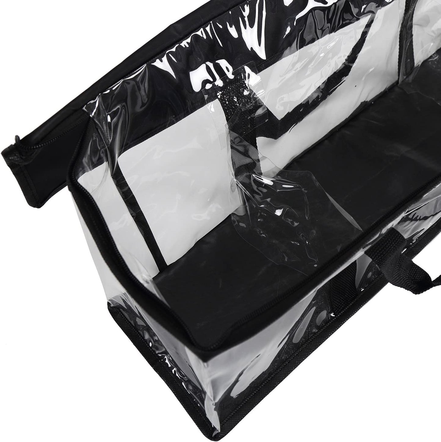 Fasmov 6 Pack DVD Storage Bags, Black, PVC & Polyester, Holds 240 DVDs (40 Each), Water Resistant, Easy Access, Reusable, 22" x 8.375" x 6.25" (L x W x H), Indoor Use, Media Storage