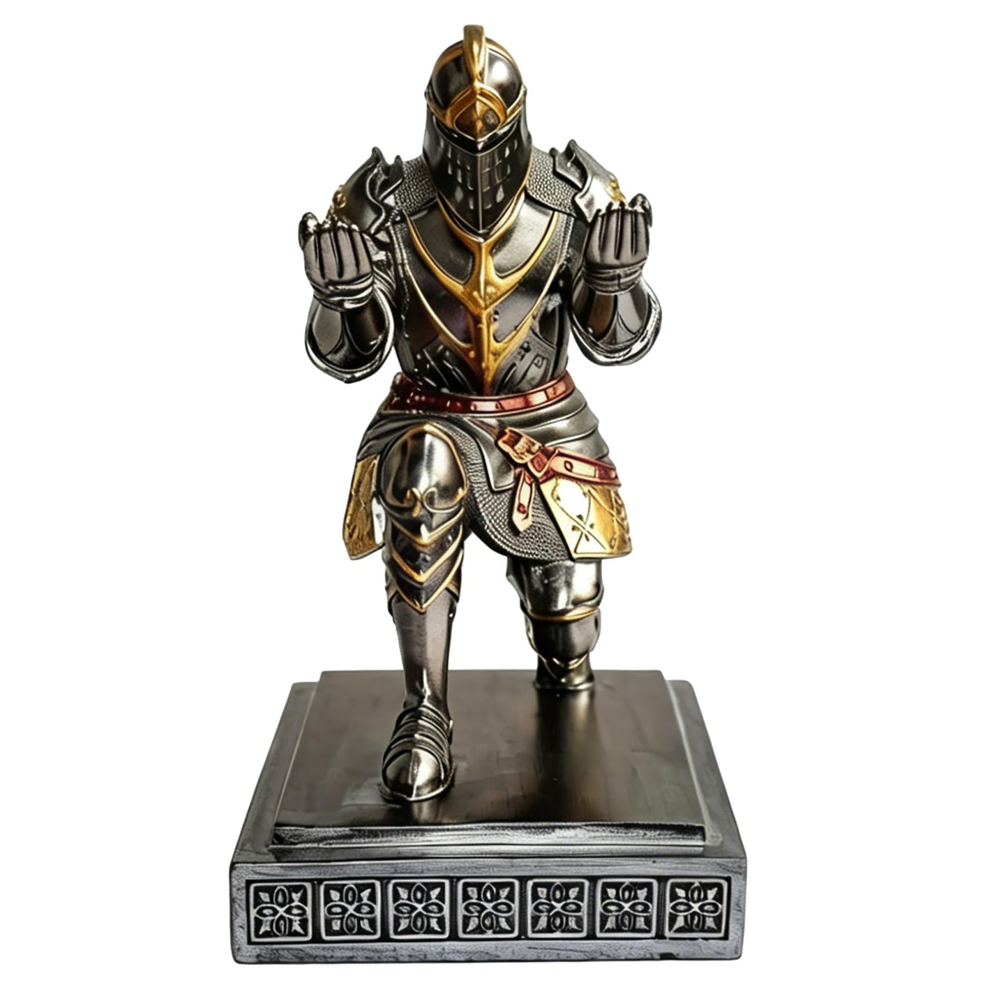 HDMbigmi King's Guard Knight Pen Holder Pen Stand Desk Organizers and Accessories Resin Pencil Holder as Gift with a Nice Letter Opener for Office and Home Desk Organizer (Iron)