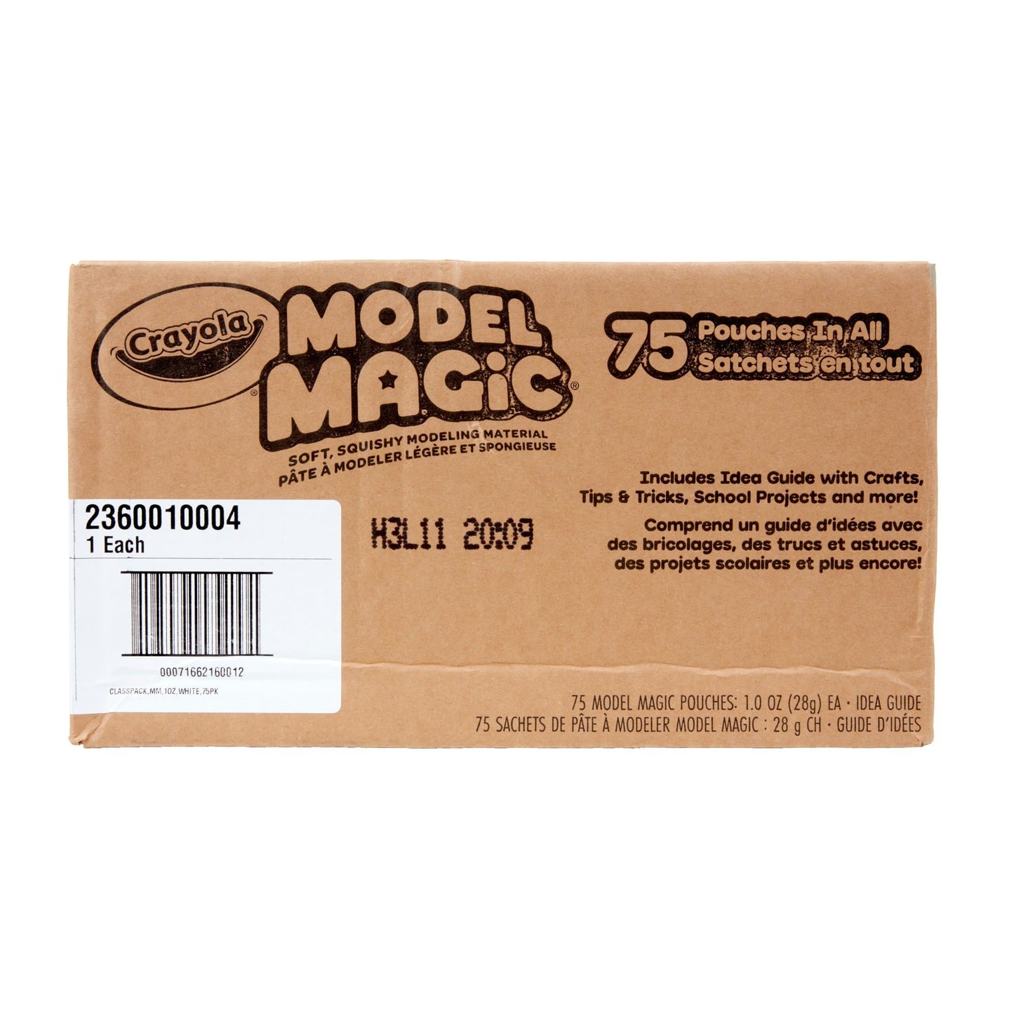 Crayola Model Magic White, Modeling Clay Alternative, Bulk School Supplies Classpack,75 Single Packs, 1 oz