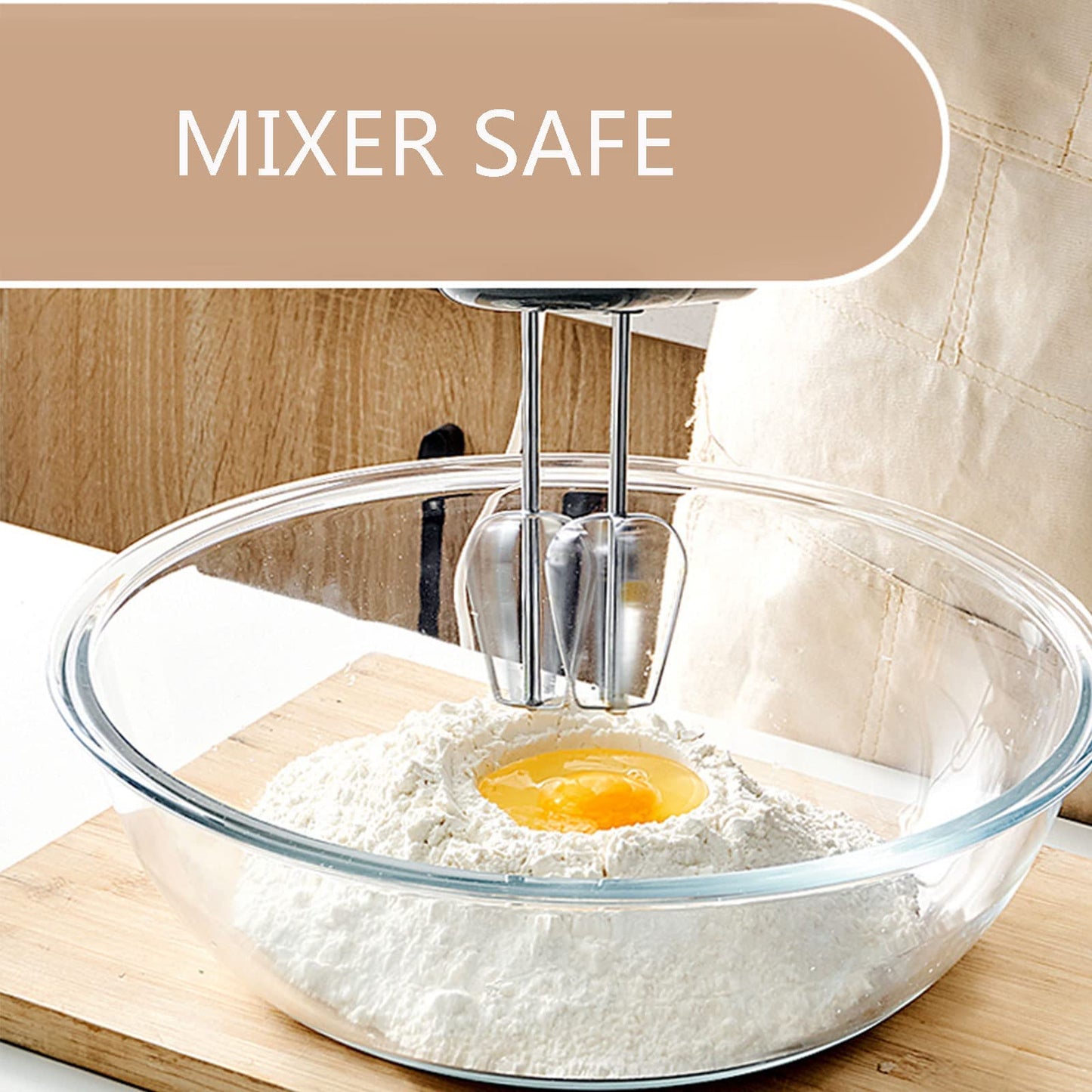 Glass Mixing Bowl Set with Lids, 4 Pieces Glass Salad Bowl Set with Lids (0.6QT, 1.1QT, 2.2QT,4QT) High Brosilicate Microwave Bowls for Kitchen Baking, Prepping Serving and Storage, Great Gift