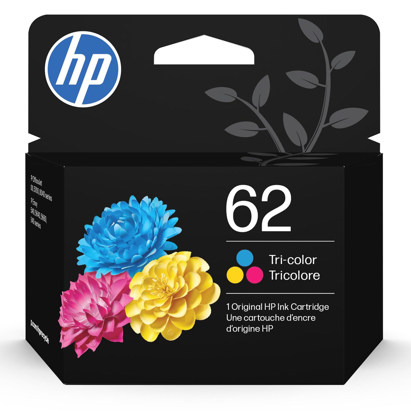 HP 62 C2P06AN#140 Original Ink Cartridge, Tri-Color