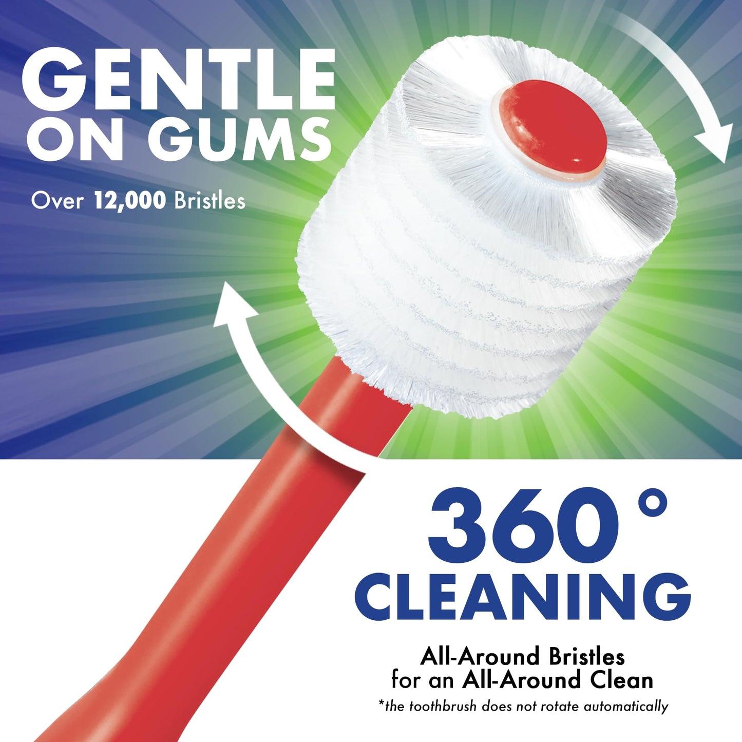 Brilliant Child Toothbrush by Baby Buddy - For Ages 2+ Years, BPA Free Micro Bristles Clean All-Around Mouth, Kids Love Them, Red-Purple-Royal, 3 Count