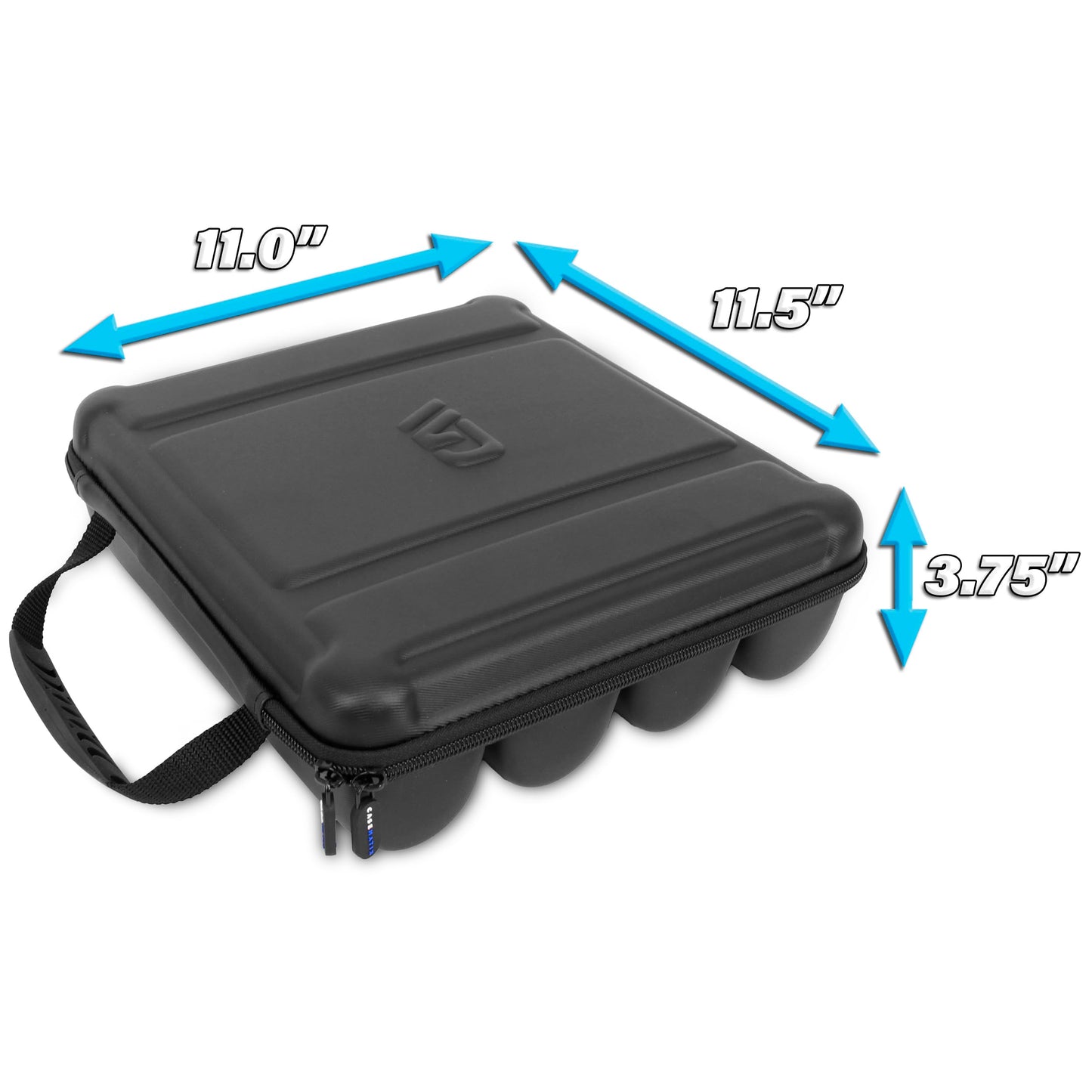 CASEMATIX Wireless Microphone Case Compatible with Four Wireless Microphone System Microphones up to 10.8" by Sennheiser, Shure and More, Stylish Microphone Case for
