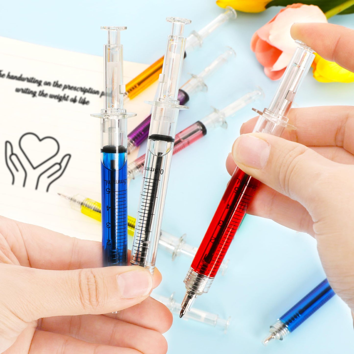 200 PCS Nurse Week Gifts Bulk, Unique Injection Pens for Nurses, Retractable Black Ink Nurse Pens, Funny Syringe Pens, Nursing Appreciation Gifts for Pharmacy Technician Student Party Favor