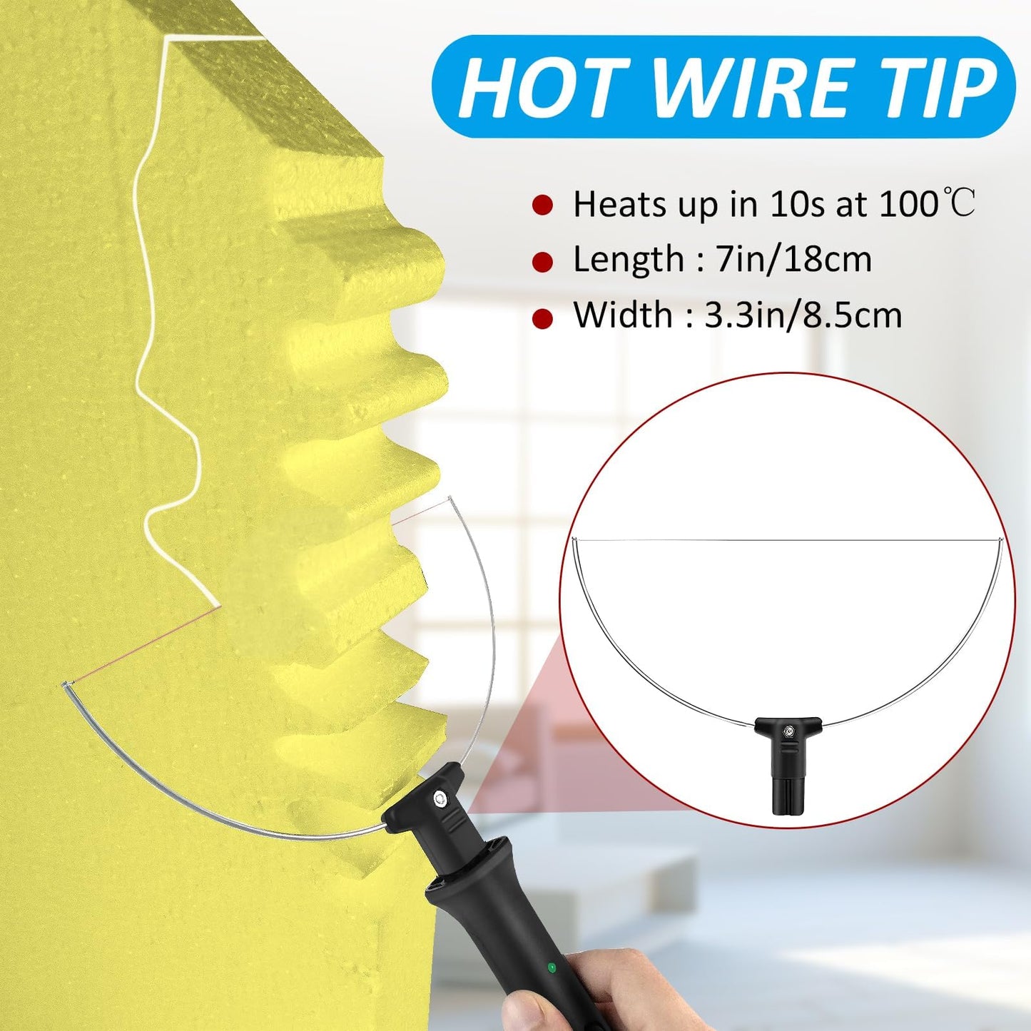 8 in 1 Foam Cutter Heated Wire Foam Cutter,100-240V /18W Styrofoam Cutting Pen,Foam Cutting Tool for Polyethylene EVA Foam Carving Crafts
