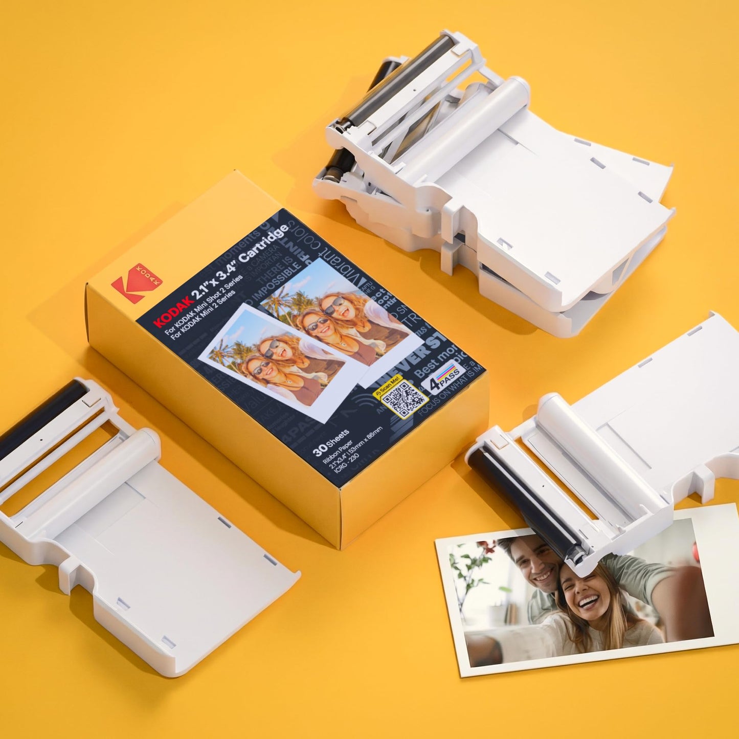 Kodak 4PASS Film Cartridge 5.4 x 8.6 cm (60 Sheets) for Kodak Mini 2 Retro and Mini Shot 2 Retro