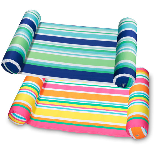 2 Pack Inflatable Pool Float Hammock, Multi Purpose Swimming Raft, Water Lounges, Pool Accessories (Saddle, Lounge Chair, Hammock, Drifter), Beach, Outdoor