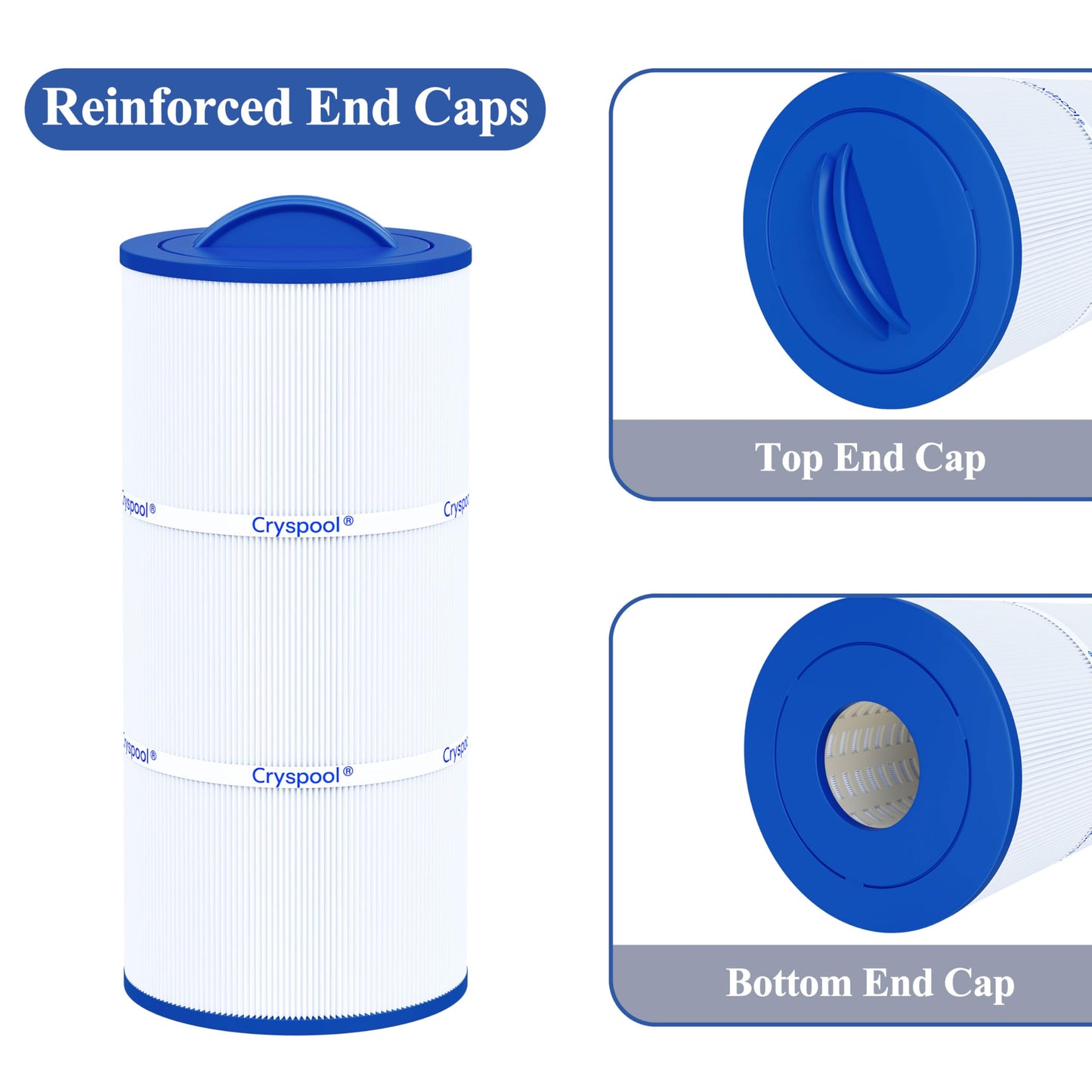 Cryspool 07043 Filter Compatible with Caldera 75, C-7375, 1019301, 73531, PCD75N, FC-3964, 75 Sq. Ft Spa Filter Cartridge, 1 Pack