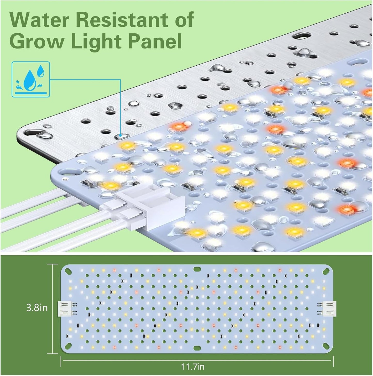 LPMZMBL 60W Ultra-Thin Panel Full Spectrum Grow Lights, 1152 LEDs Growing Light for Indoor Plants with Daisy Chain Function, Grow Lights for Seed Starting with 4/8/12H Auto On/Off Timer (6pcs)
