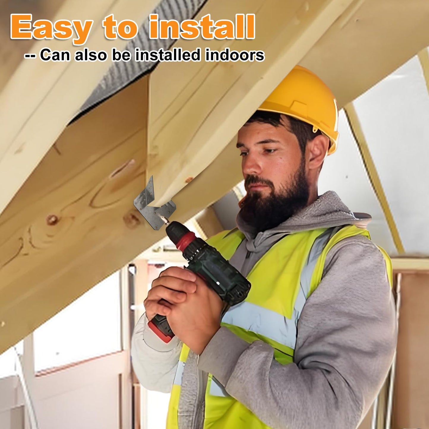 CNQLIS 18-Gauge Hurricane Ties,Heavy Duty Electrogalvanizing Joist Hangers,1.2mm Fit 2X Truss to Rafter Connector, for Roofing Trusses Wood Timber Connectors,Thickness 1.2mm(30 Pcs)