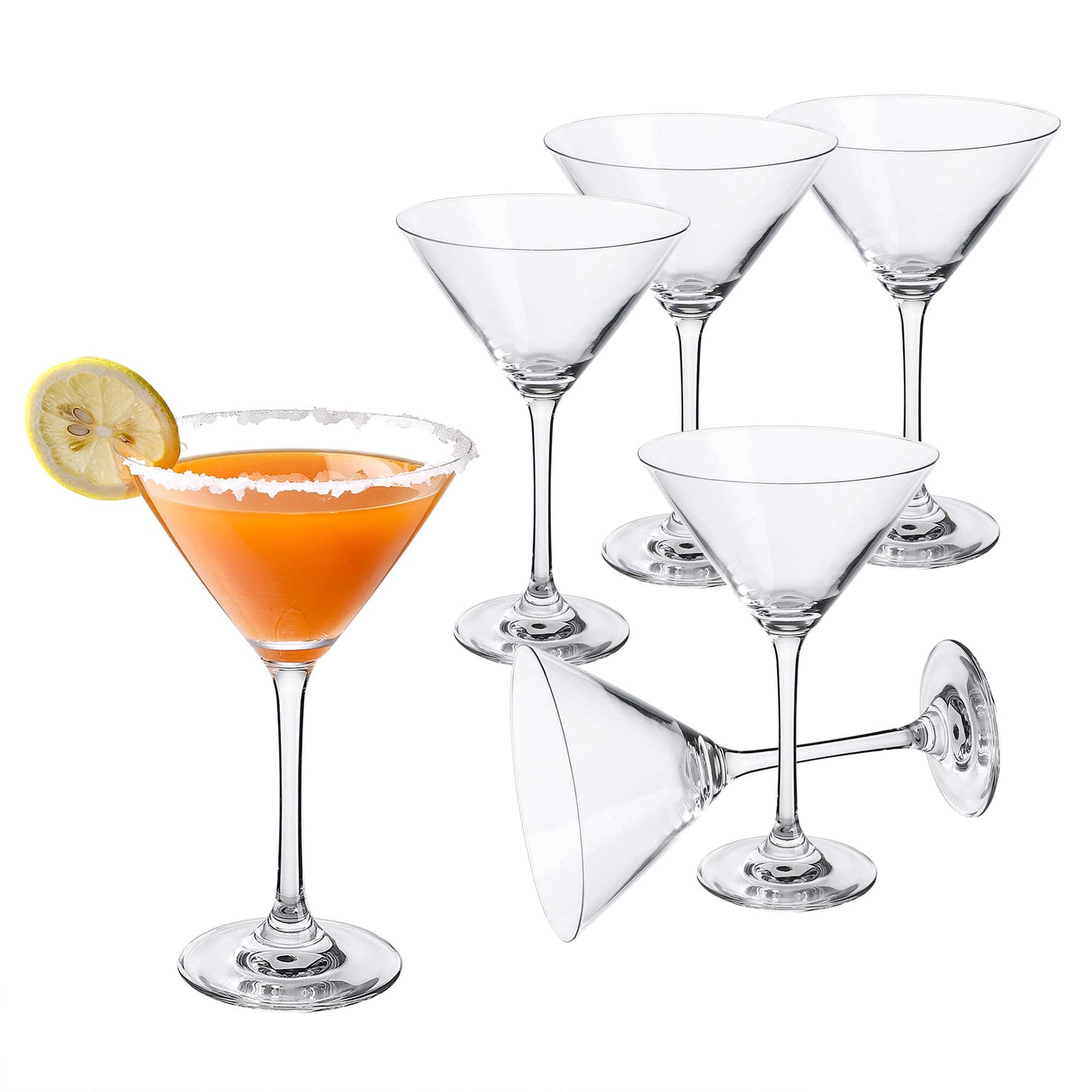 Gala Houseware Martini Set of 6 – 9 oz Cocktail & Barware, Margarita & Dessert Cups