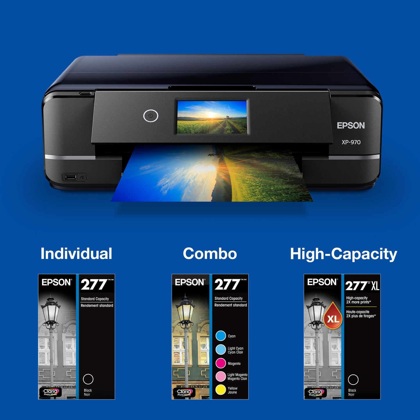 EPSON 277 Claria Photo HD Ink High Capacity Photo Black Cartridge (T277XL120-S) Works with Expression XP-850, 860, 950, 960, 970