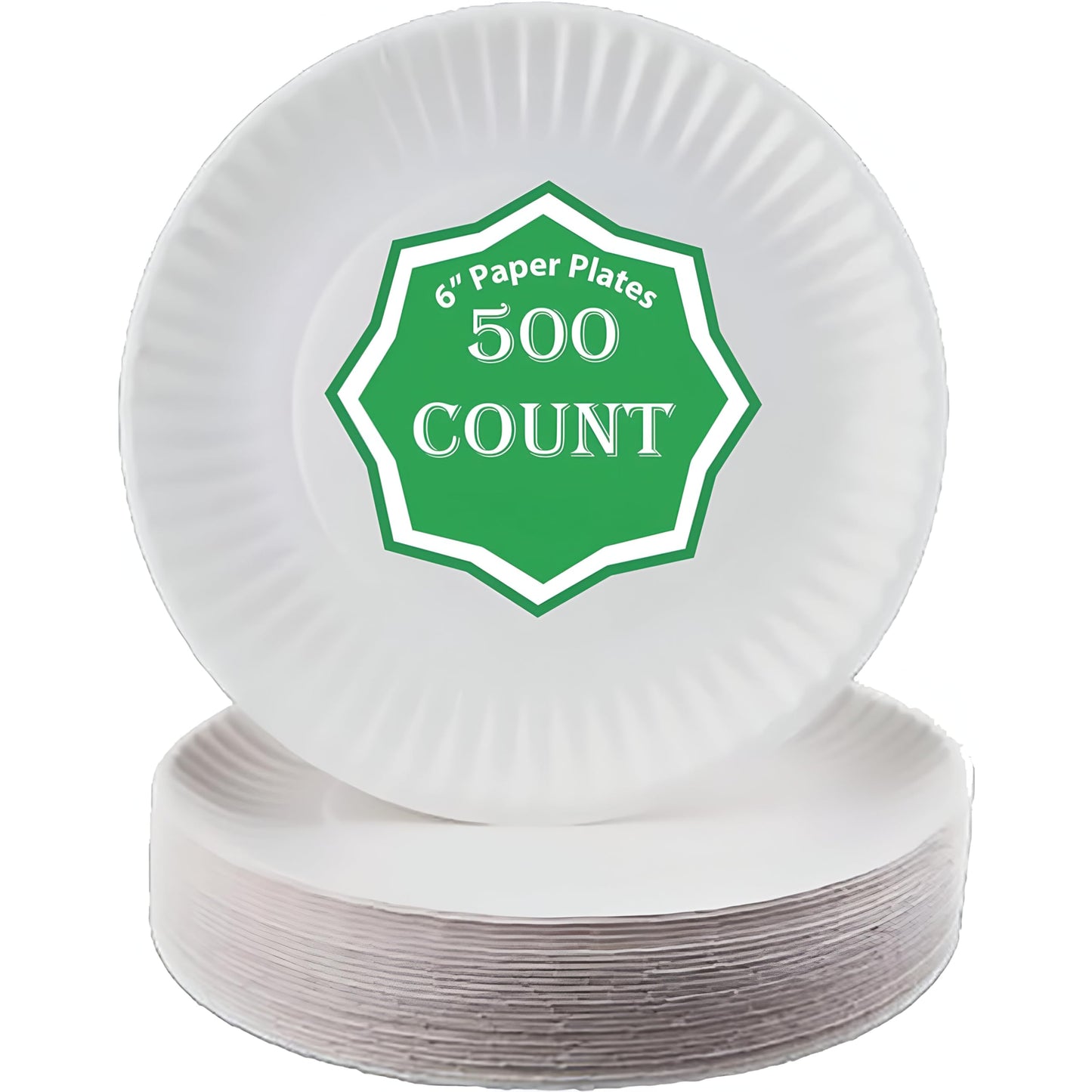 Spa Stix 6" Disposable Paper Plate - Pack of 500ct
