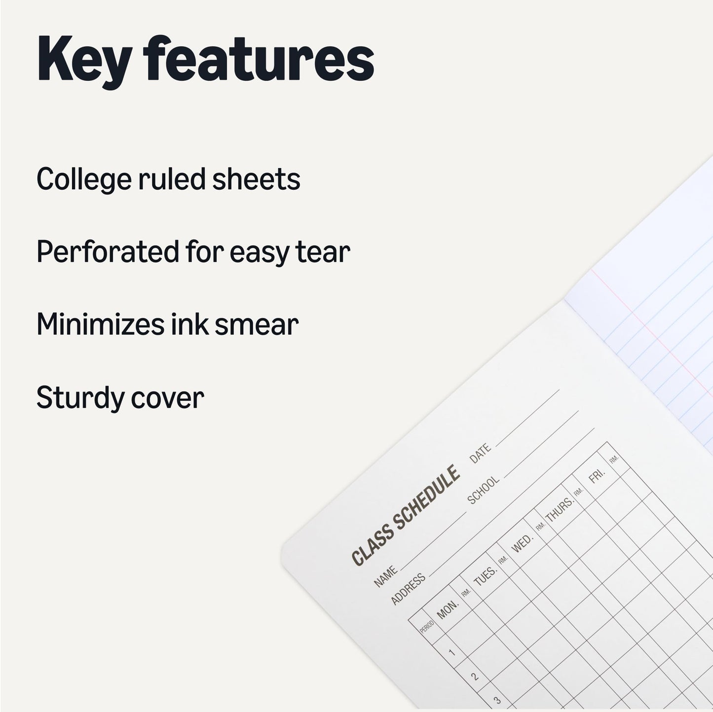 Amazon Basics Composition Notebook, College Ruled, 100 Sheets, 12 pack, Marble Black, 9.75" x 7.5"