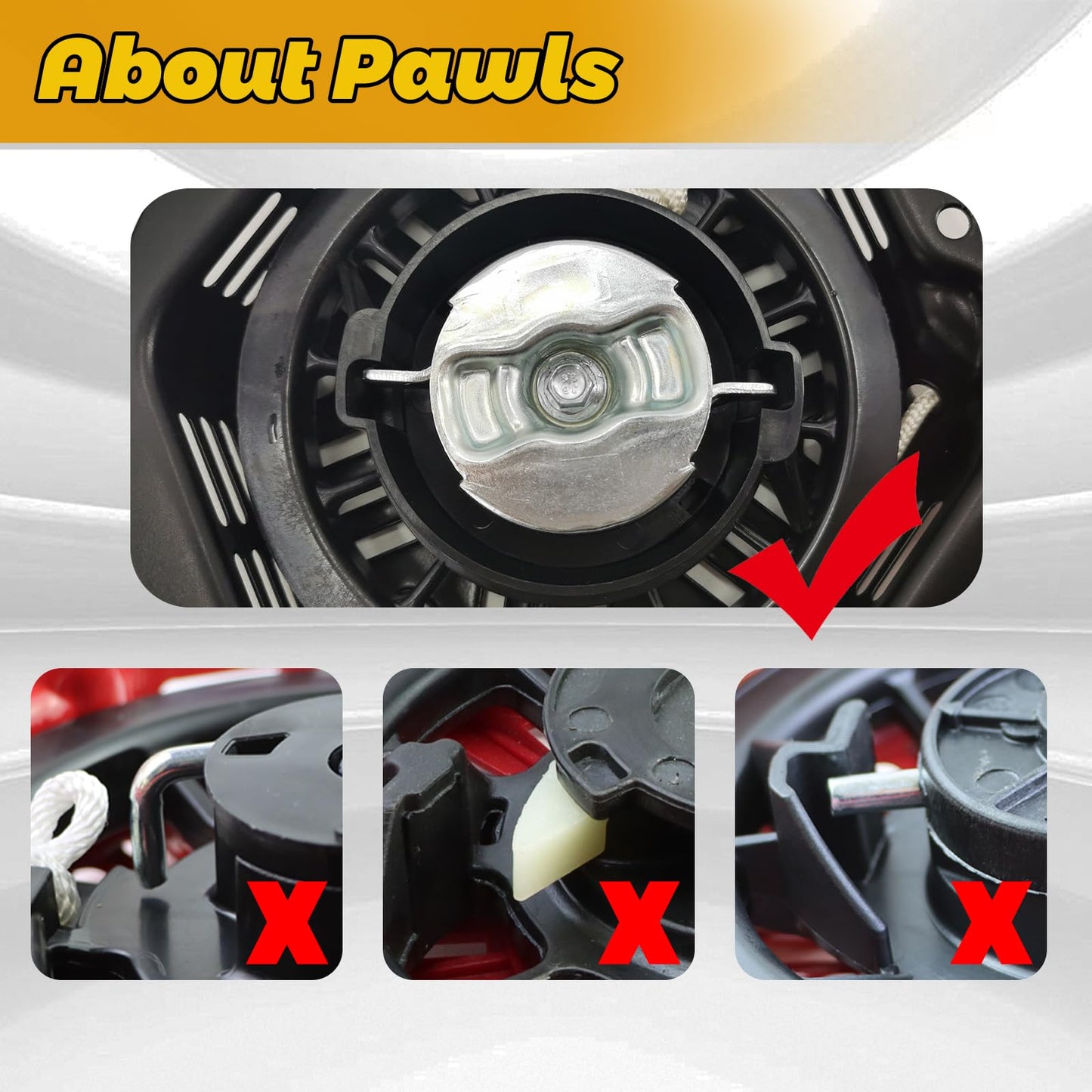 WOTIAN Recoil Starter Compatible with Champion 212cc 196cc 224cc Pull Start Assembly Generator Parts 3500w 4000w Part#22.061000.00