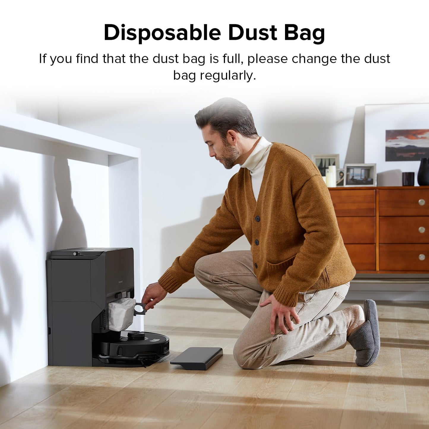 roborock 6 Packs Disposable Dust Bags for Qrevo S Pro, Qrevo S5V, QV 35A QRevo series, S8 Max(V) Ultra, QrevoMaxV, QrevoPro, Qrevo Curv, Qrevo Curv S5X, Qrevo Edge, Saros 10 Robot Vacuum