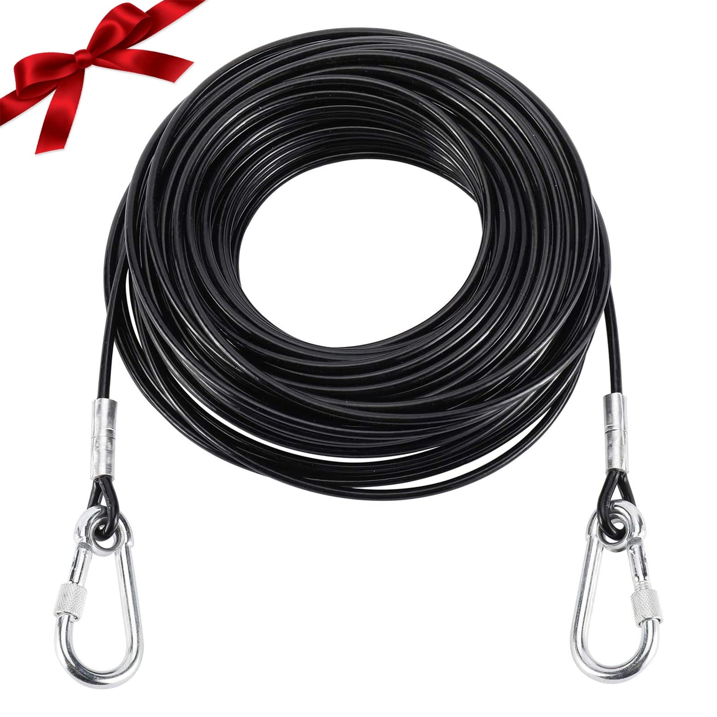 Artilife Heavy Duty 100FT Dog Runner Tie Out Cable Dogs Leash Run Trolley Training Lead for Dogs Up to 300 Pound