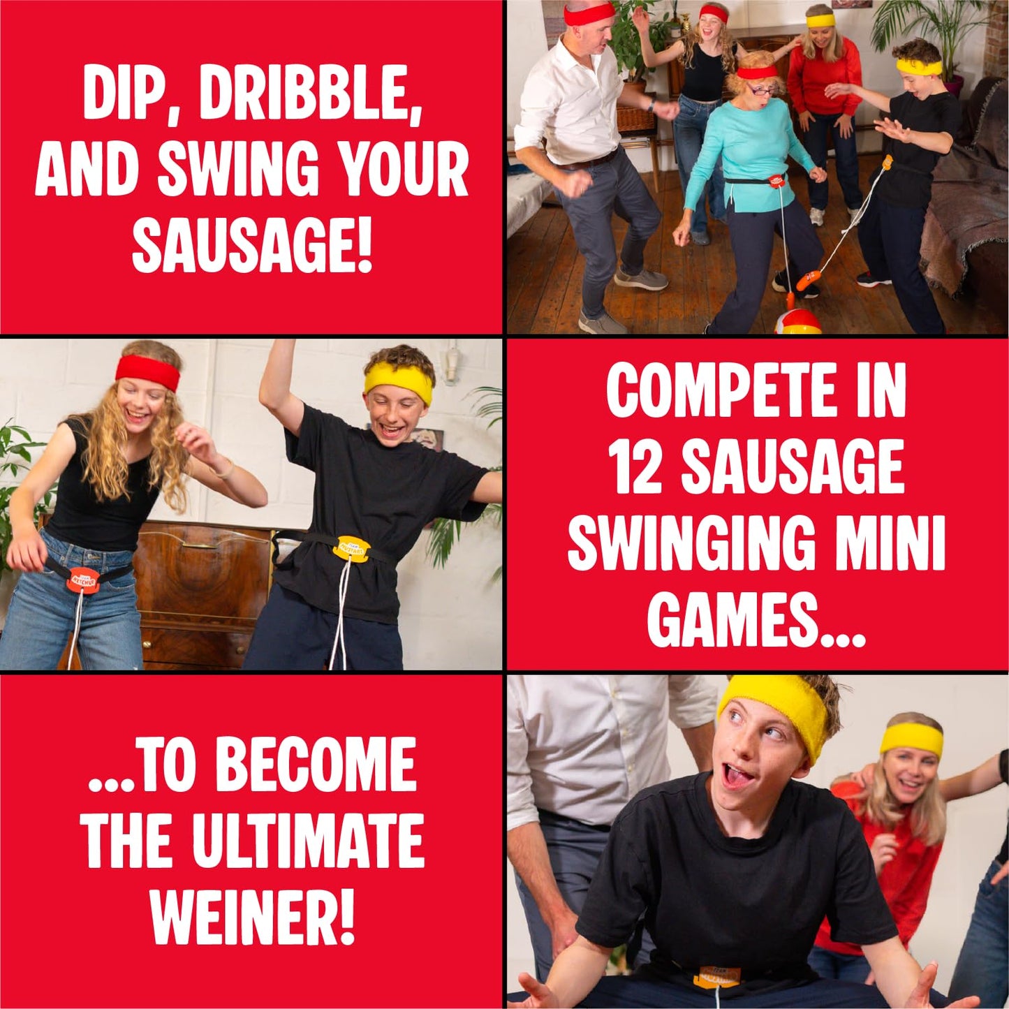 Swing Your Sausage (English Version) - Fun Family Party Games for Groups - Indoor Games for Adults and Kids - Game Night for Family Gatherings and Birthdays