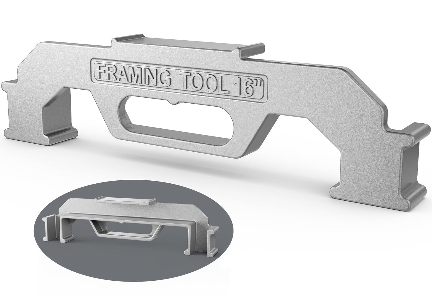 Kolvoii Framing Tool, 16 Inch On-Center Stud Layout Tool, 100% Cast Aluminum, Measurement Jig for Walls, Roofs, Floors or Ladders