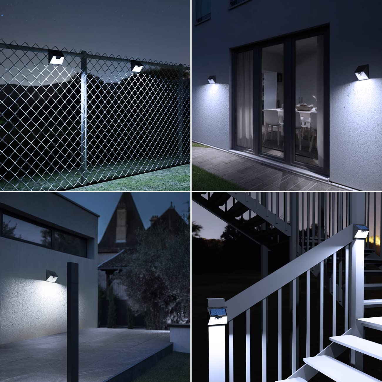 Solar Lights Outdoor Waterproof, [5 Pack/140 LED] kolpop Solar Motion Sensor Light Outdoor Wireless, 3 Modes Led Solar Lights Outdoor, IP65 Solar Security Lights for Fence Garden Yard Deck Garage