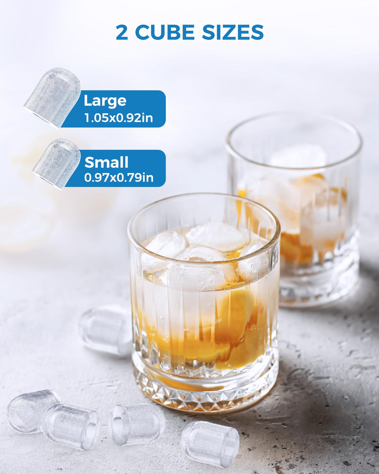 COWSAR Ice Maker Countertop, Portable Ice Machine with Self-Cleaning, 26.5 lbs/24Hrs, 8 Ice Cubes in 6 Mins, Ice Basket and Scoop, Ideal for Home, Kitchen, Bar, Camping