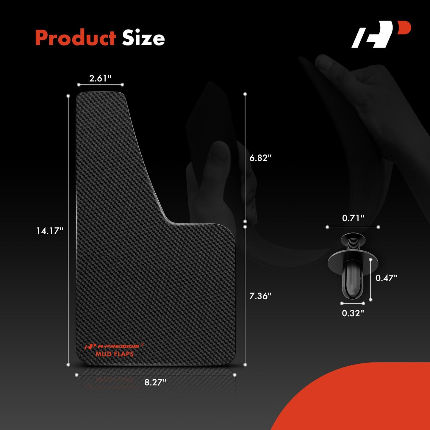 A-Premium 4 Pcs Black Universal Splash Guards Mud Flaps Mudflaps Mudguard Fender Flares for Car Sedan Coupe with Hardware Front and Rear
