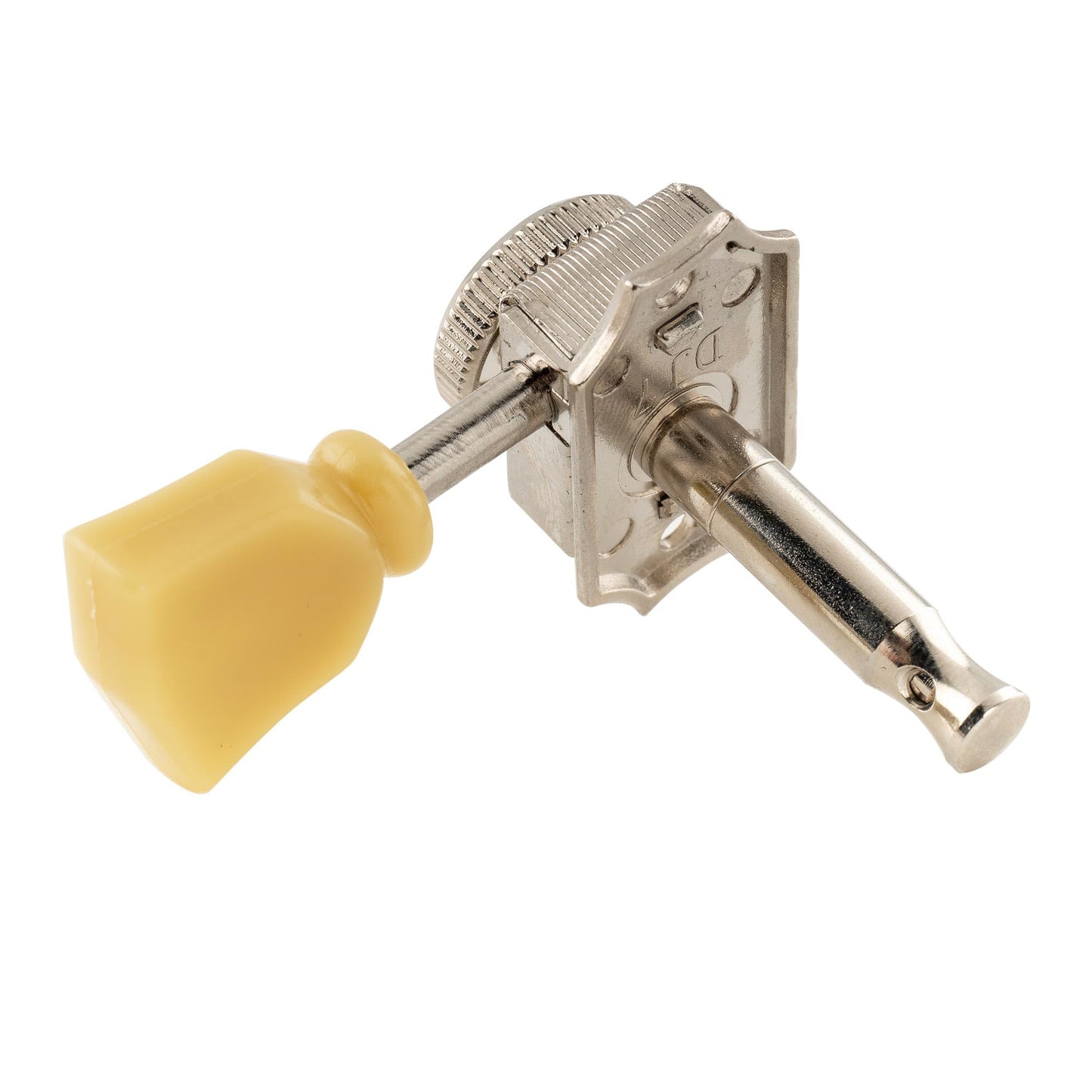Musiclily Pro 3L+3R Vintage Guitar Locking Tuners Guitar Tuning Pegs Keys Machine Heads Set Replacement for Les Paul LP SG Style Electric or Folk Acoustic Guitar, Nickel with Cream Keystone Button