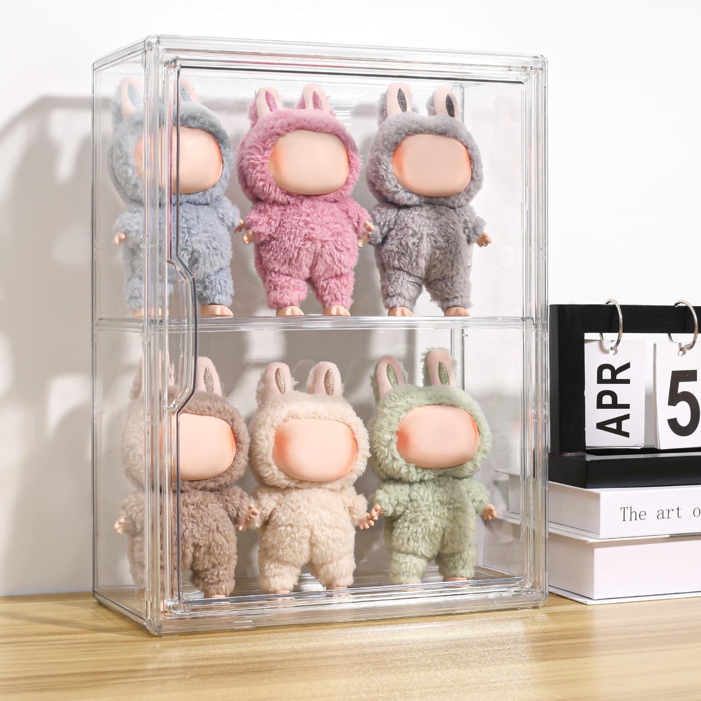 Display Case for Labubu POP MART, Acrylic Clear Display Box Shelf for POP MART Labubu Doll, 1 Pack
