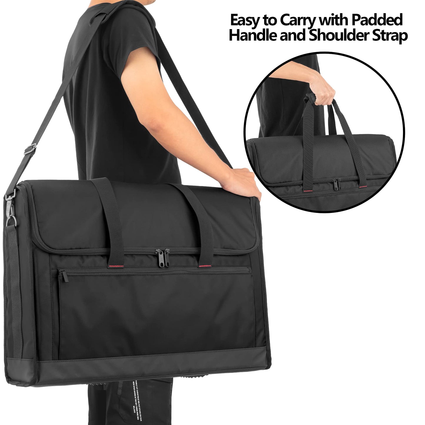 Trunab Monitor Carrying Case 24 Inch Padded Travel Bag Hold Up to 2 LCD Screens/TVs, Not Compatible with iMac(Black) (Patented Design)