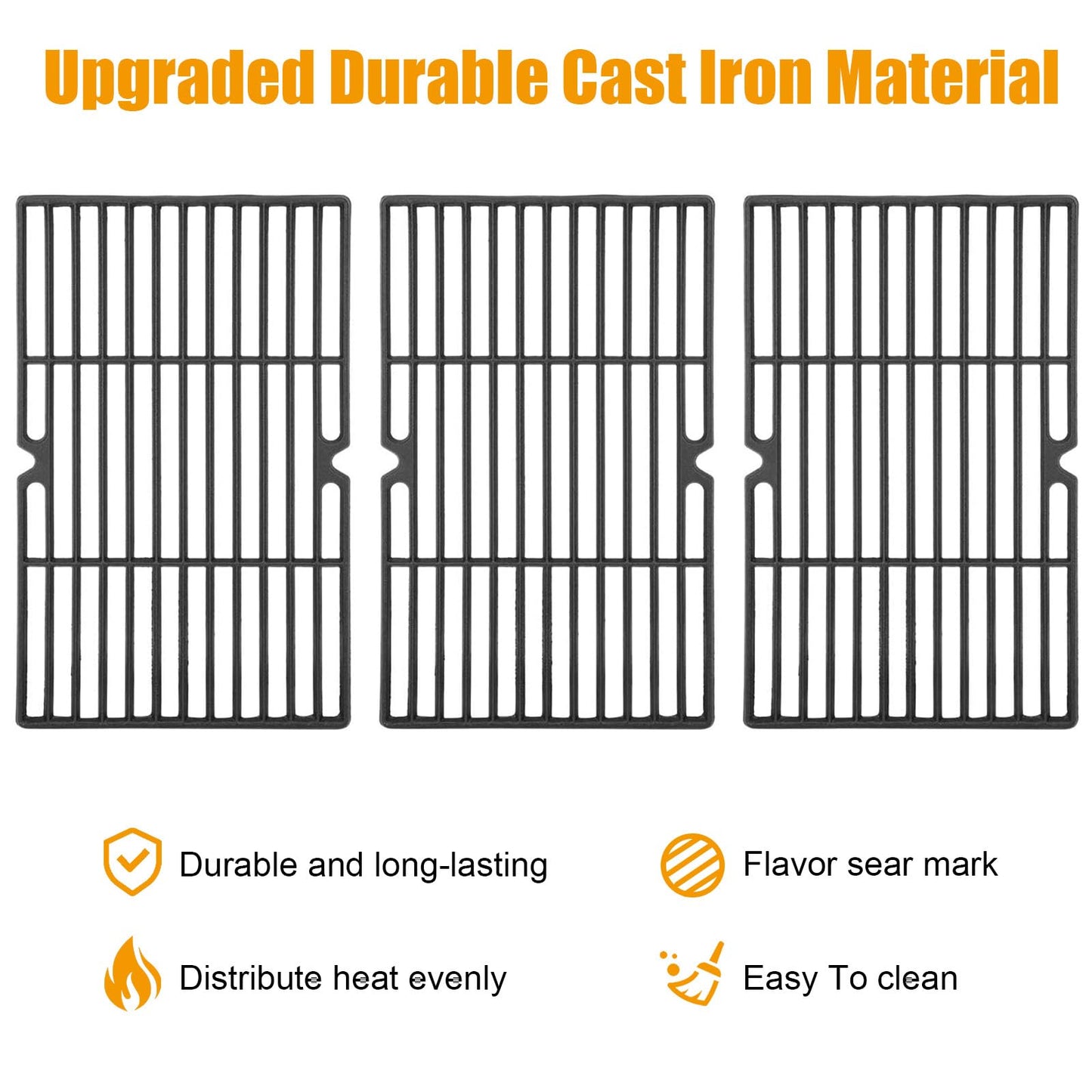 BBQ-PLUS Grill Cooking Grates Replacement Parts for Dyna Glo DGF510SBP,Home Depot DGF510PBP-D,Backyard BY13-101-001-13,GBC1460W