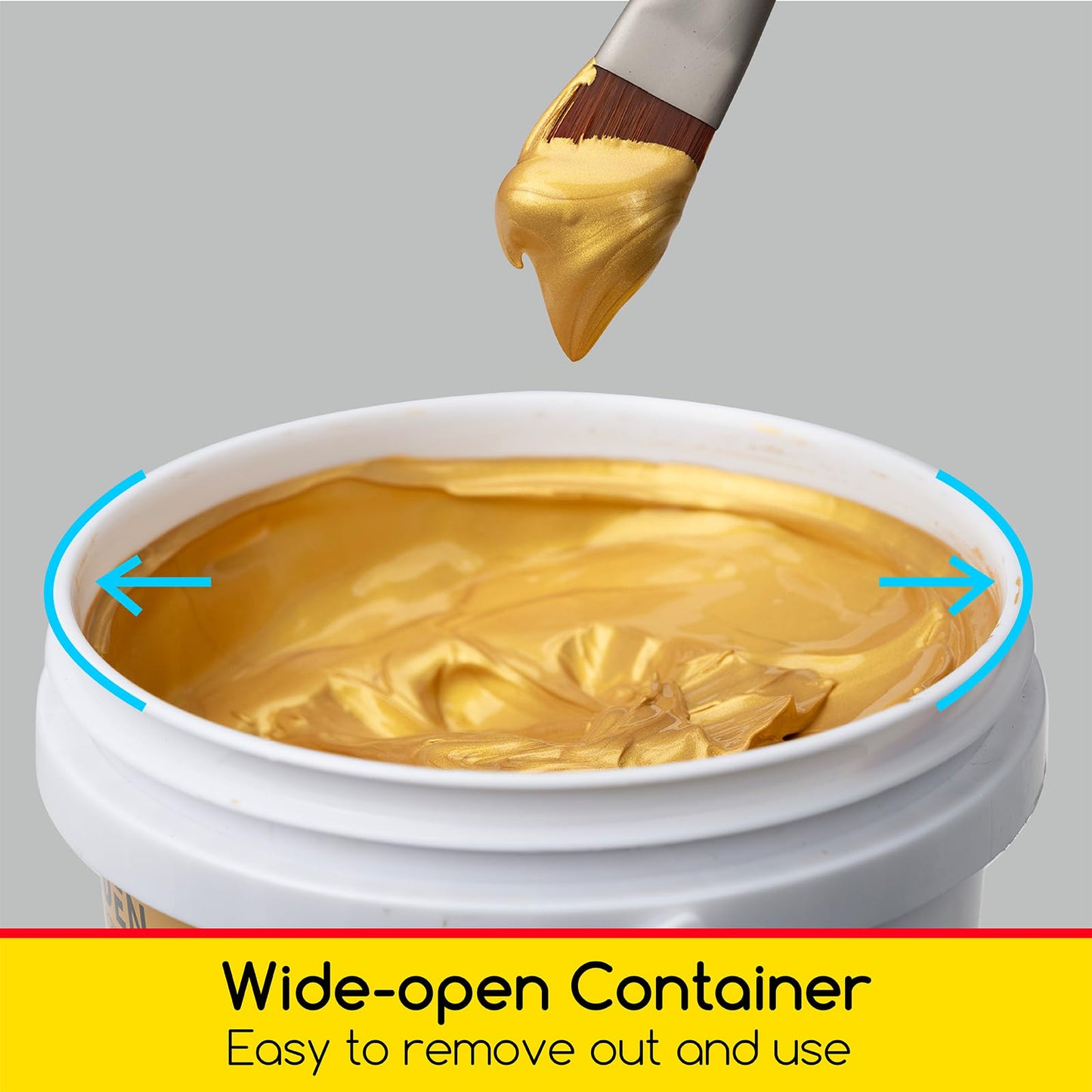 MEEDEN Metallic Gold Acrylic Paint: 1L /33.8 oz Heavy Body Gold Paints for Canvas Crafts Wood Metal Wall Home Décor Pumpkins Gifts Wraping