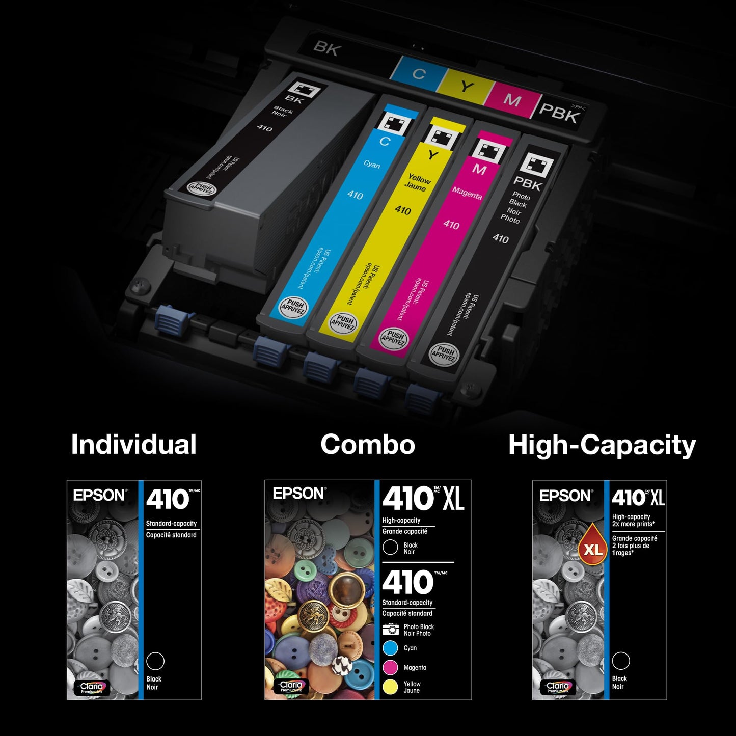 EPSON 410 Claria Premium Ink High Capacity Cyan Cartridge (T410XL220-S) Works with Expression XP-530, 630, 640, 7100, 830