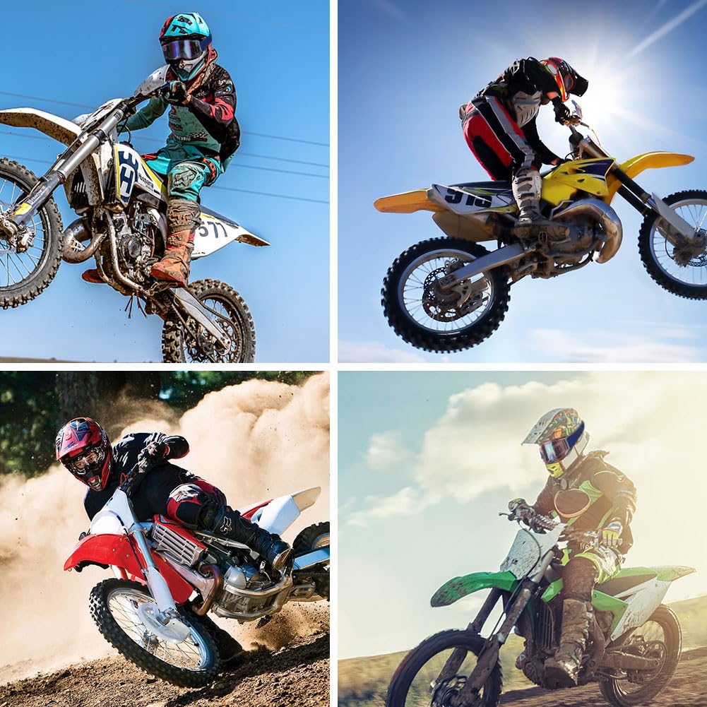 XYOP Dirt Bike Goggles ATV Motorcycle Goggles 2-Pack Motocross Goggles for Adult Men Women Youth Kids Helmet Goggles UTV Bike Goggles Off-road Goggles UV400 Anti-Fog Windproof Dustproof Color Lens