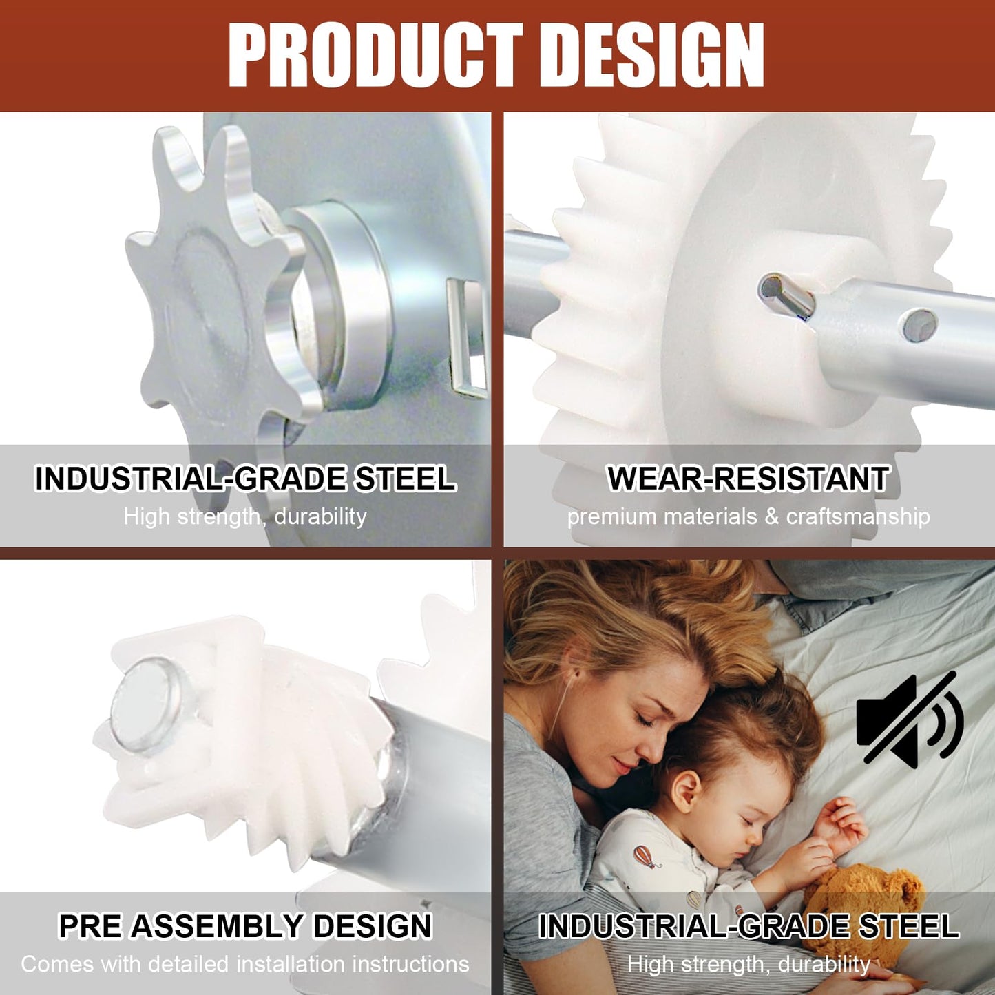New- 41C4220A Gear and Sprocket Kit Compatible with Liftmaster with 41A2817 Garage Door Gears, Garage Door Openers Gear Replacements Kit, Replace for Chamberlain, Craftsman Chain Drive Models