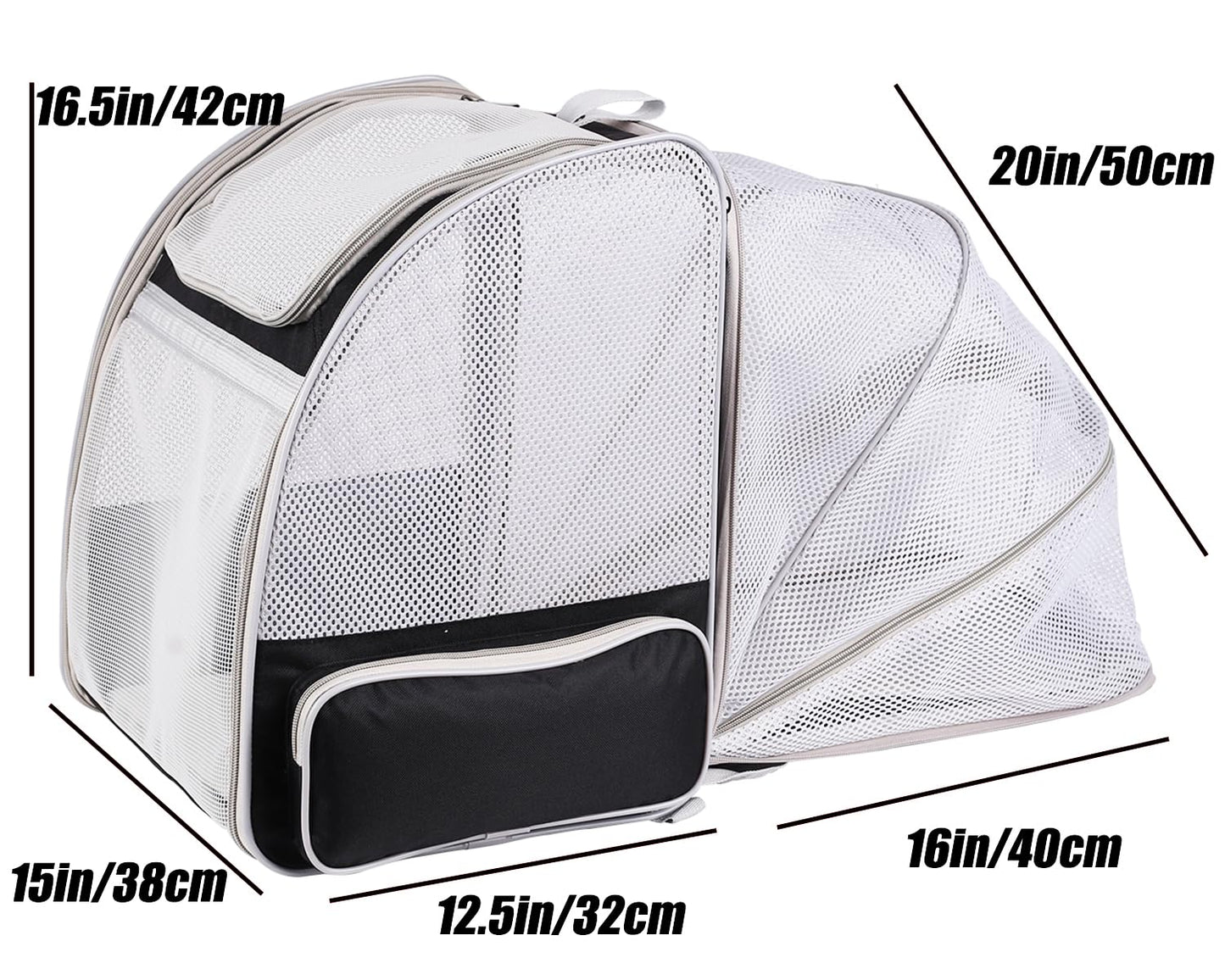 Back Expandable Pet Carrier Backpack for Cats, Small Puppies,Fully Ventilated Mesh, Most Airline Approved, Designed for Travel, Hiking, Walking & Outdoor Use