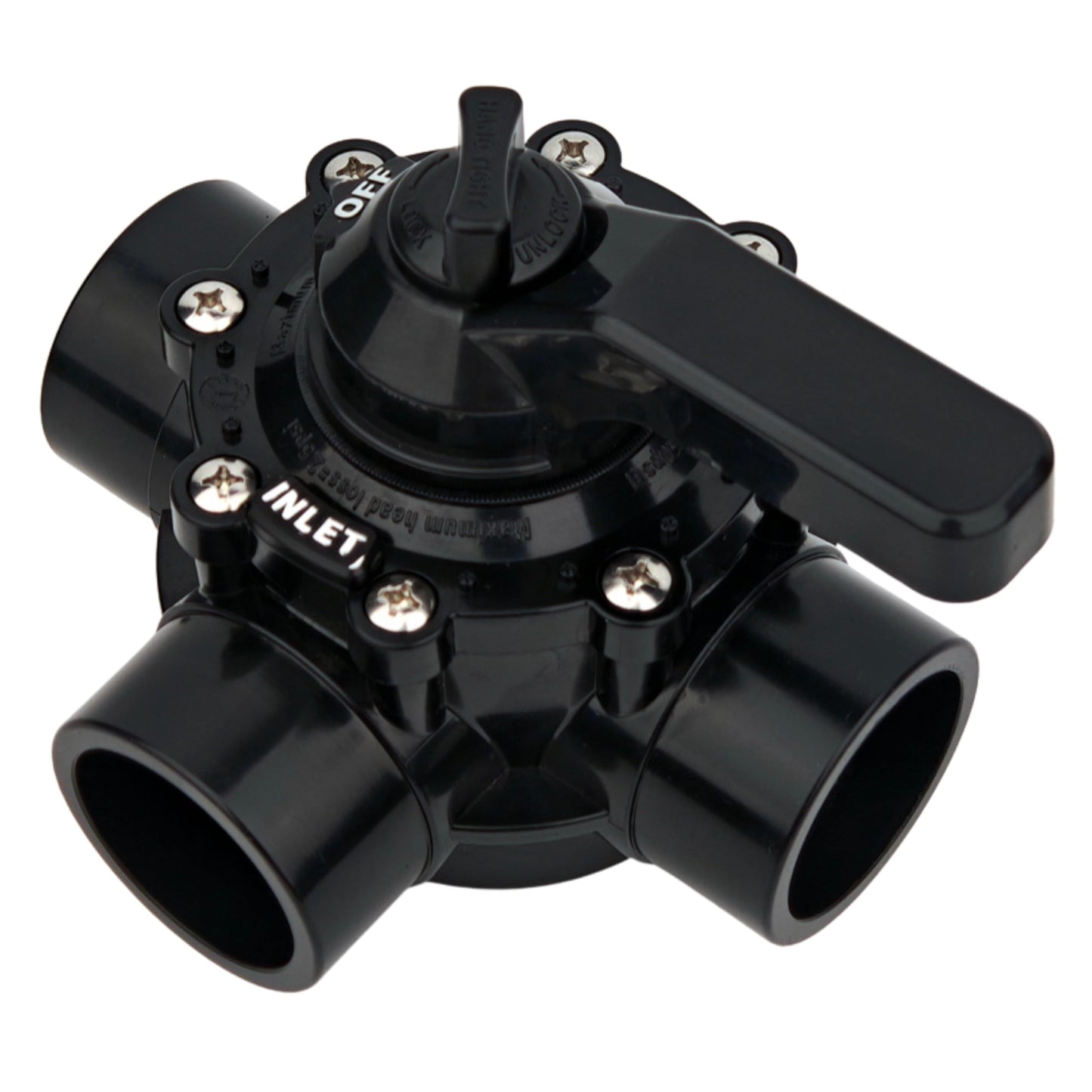 Illuminex 3 Way Diverter Valve | High- Flow UPVC for Pool & Spa Plumbing (2" x 2.5")