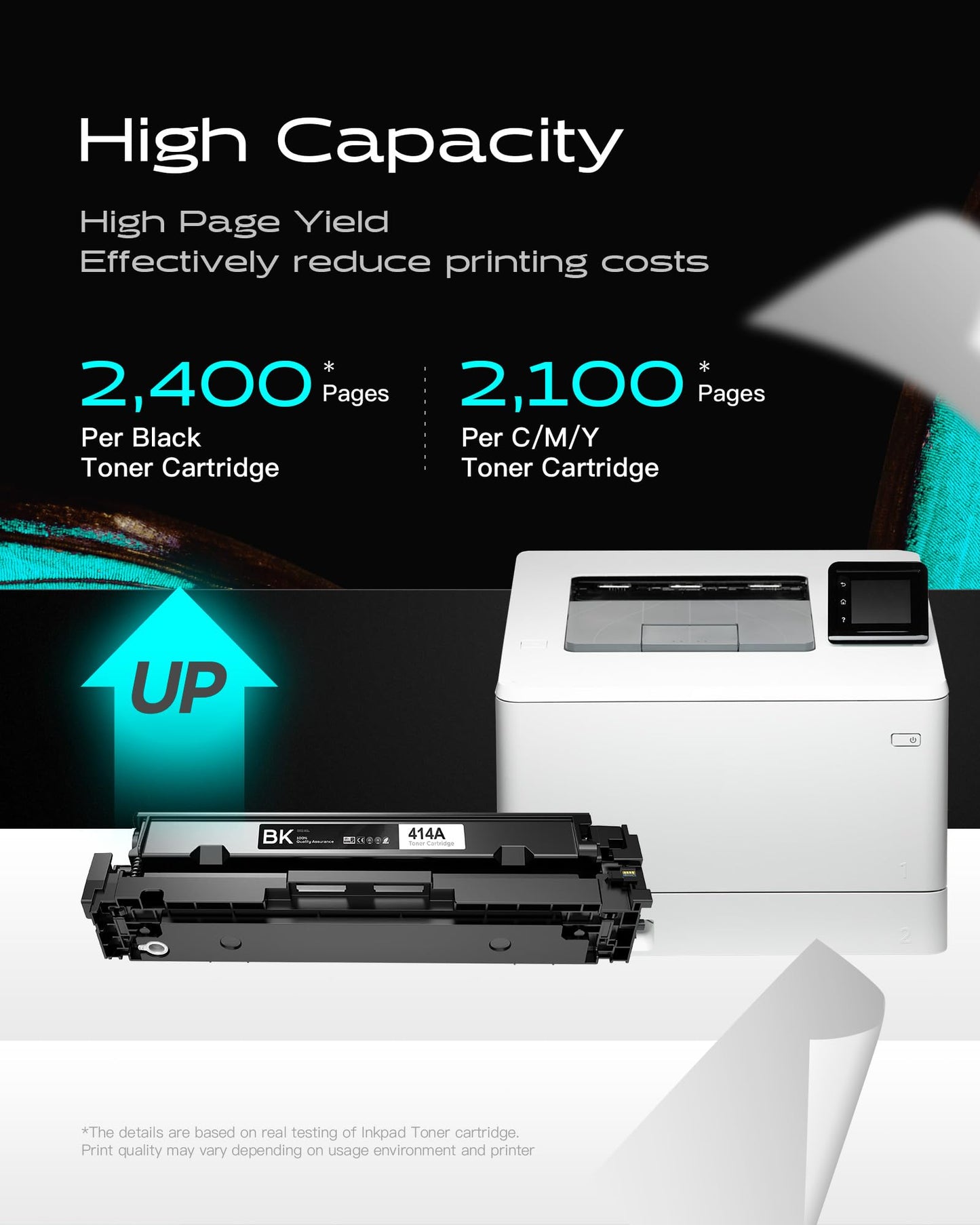 iNKPAD 414A (W2020A W2021A W2022A W2023A) 414 A 414X Toner Cartridges Replacement for HP-414A | Use with HP Color LaserJet Pro MFP M479fdw M479fdn M454dw M454dn M480f M479 Printer