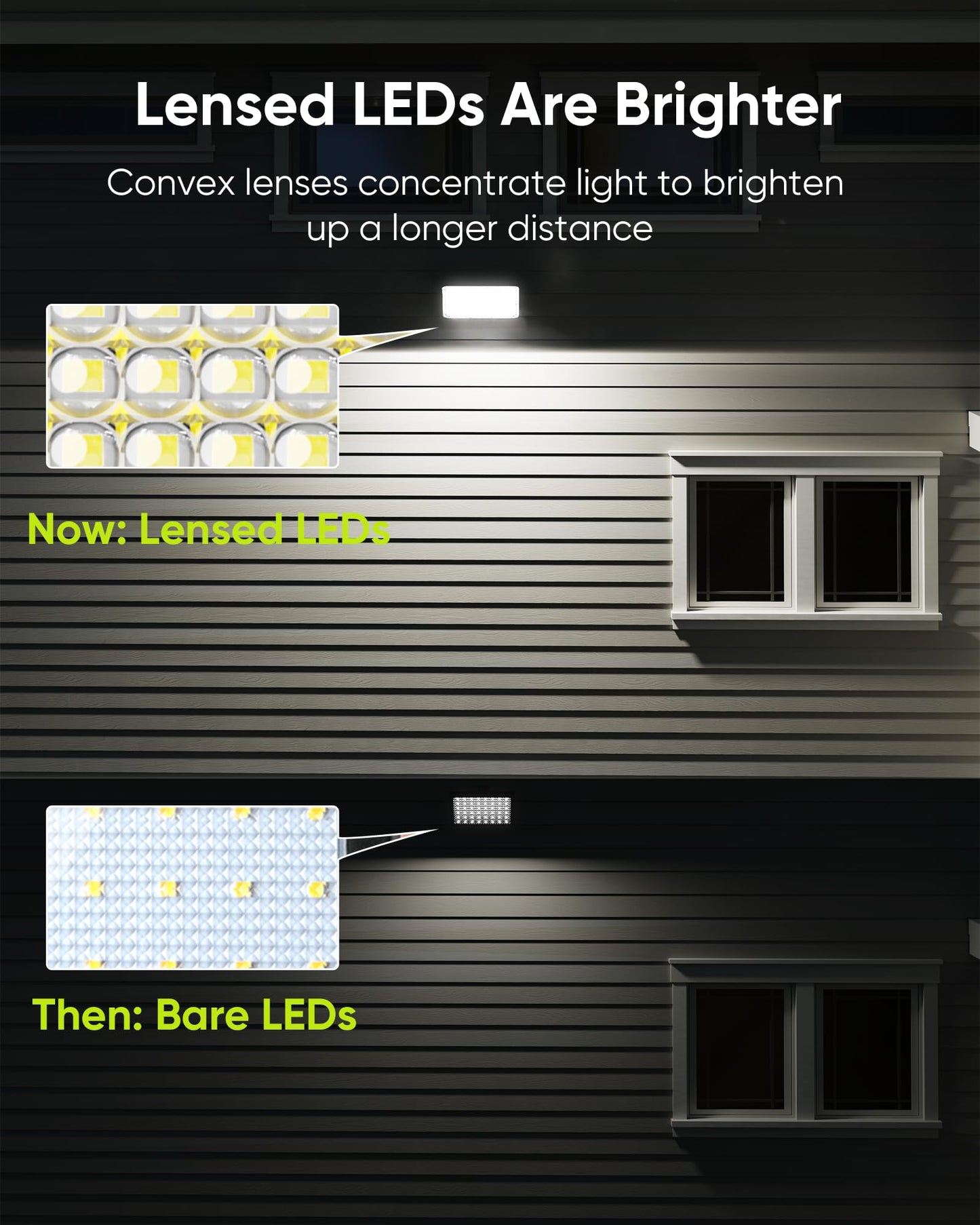 1000 Lumens 299 LED Solar Lights Outdoor IP65 Waterproof JACKYLED Solar Powered Porch Lights with Extension Cord, Wall Mount Dusk to Dawn Security Lighting for Front Door Shed Patio Barn Garage