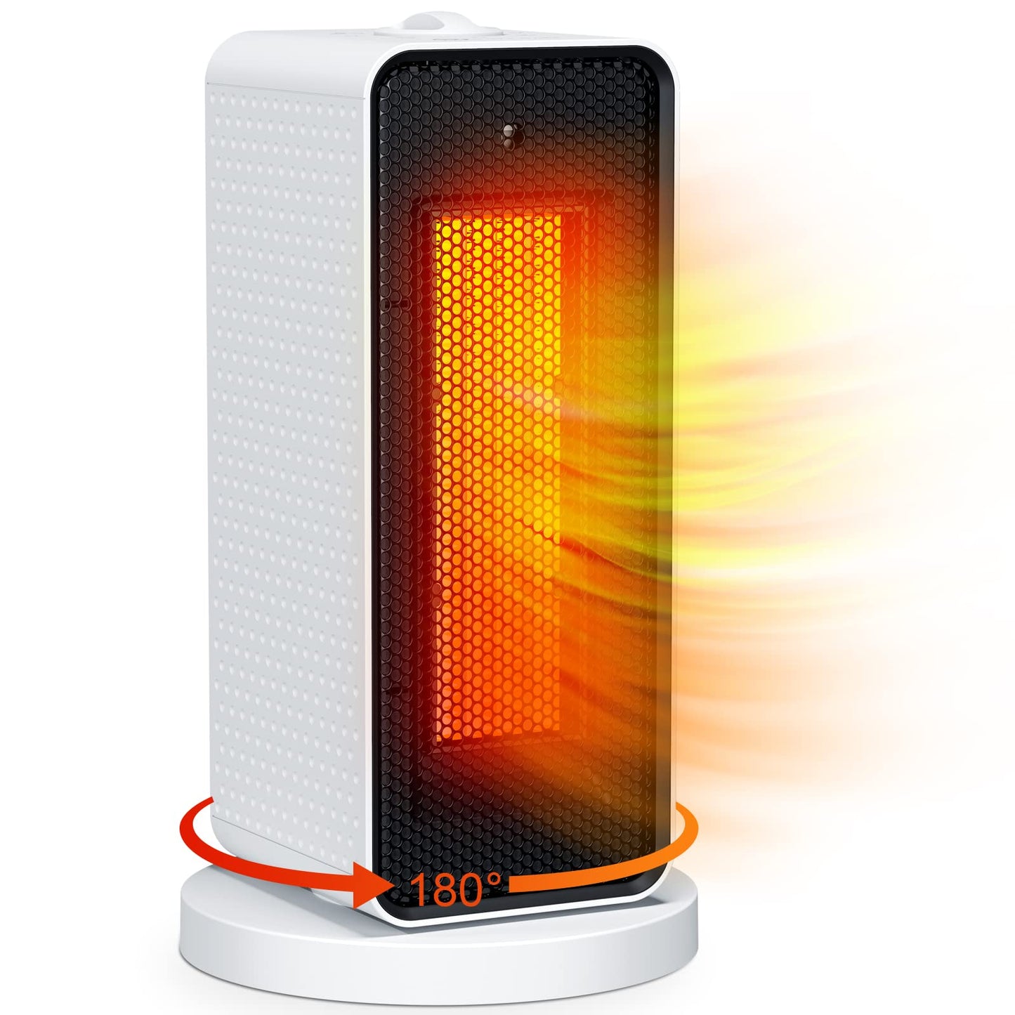 Qoosea Electric Space Heater for Indoor Use Oscillation Electric Space Heater Portable Ceramic Heater with Thermostat Fast Heating Ultra Quiet Small Space Heater for Office Home Room 1200W/600W