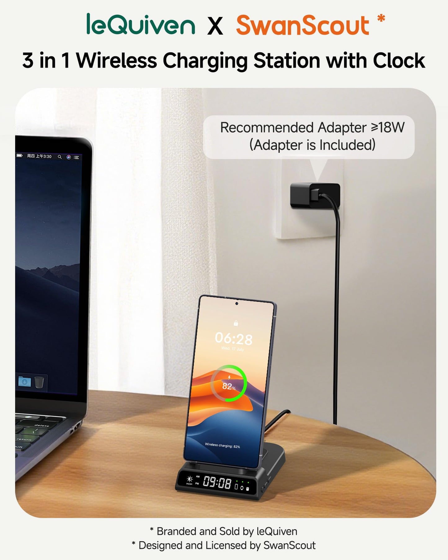 Wireless Charger for Samsung Devices, Wireless Charging Station for Galaxy S25 Ultra/S25+/S25/Z Fold 7/Z Flip 7/S24 Ultra/S23/S22, for Galaxy Watch 8 Classic/8/7/Ultra/6/5 Pro/5/4, Galaxy Buds3 Pro