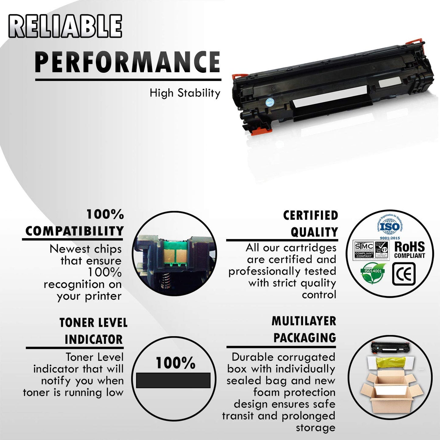 4 Inkfirst Compatible Toner Cartridges Replacement for Canon 137 9435B001AA ImageClass MF244dw MF247dw MF249dw D570 LBP151dw MF212w MF216n MF217w MF227dw MF229dw MF232w MF236N
