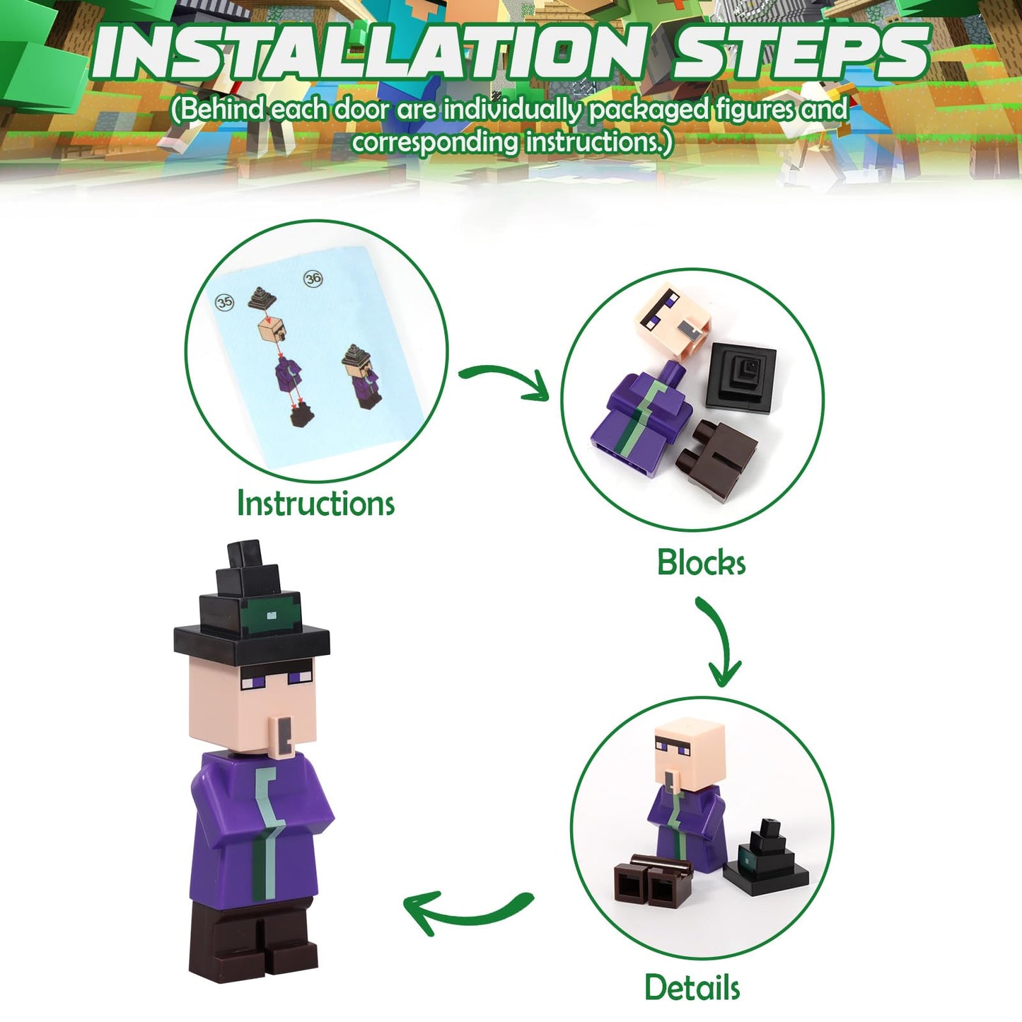 Christmas Advent Calendar 2025 Kids, 24 Days Toy Figures Building Blocks Christmas Countdown Including 29 Characters, Surprise Christmas Gifts for Kids Boys Girls Collectors Fans