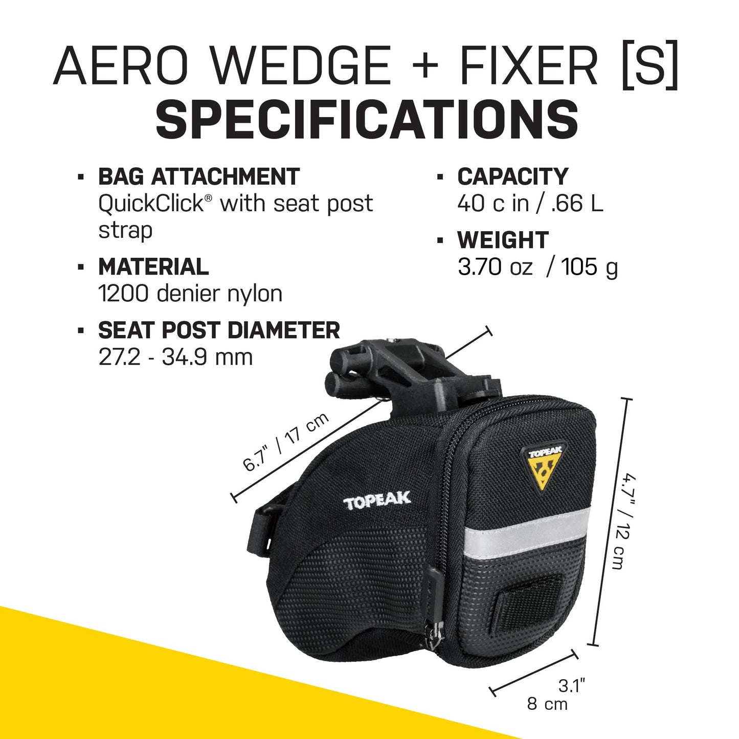 Aero Wedge Pack, with Fixer F25, Small