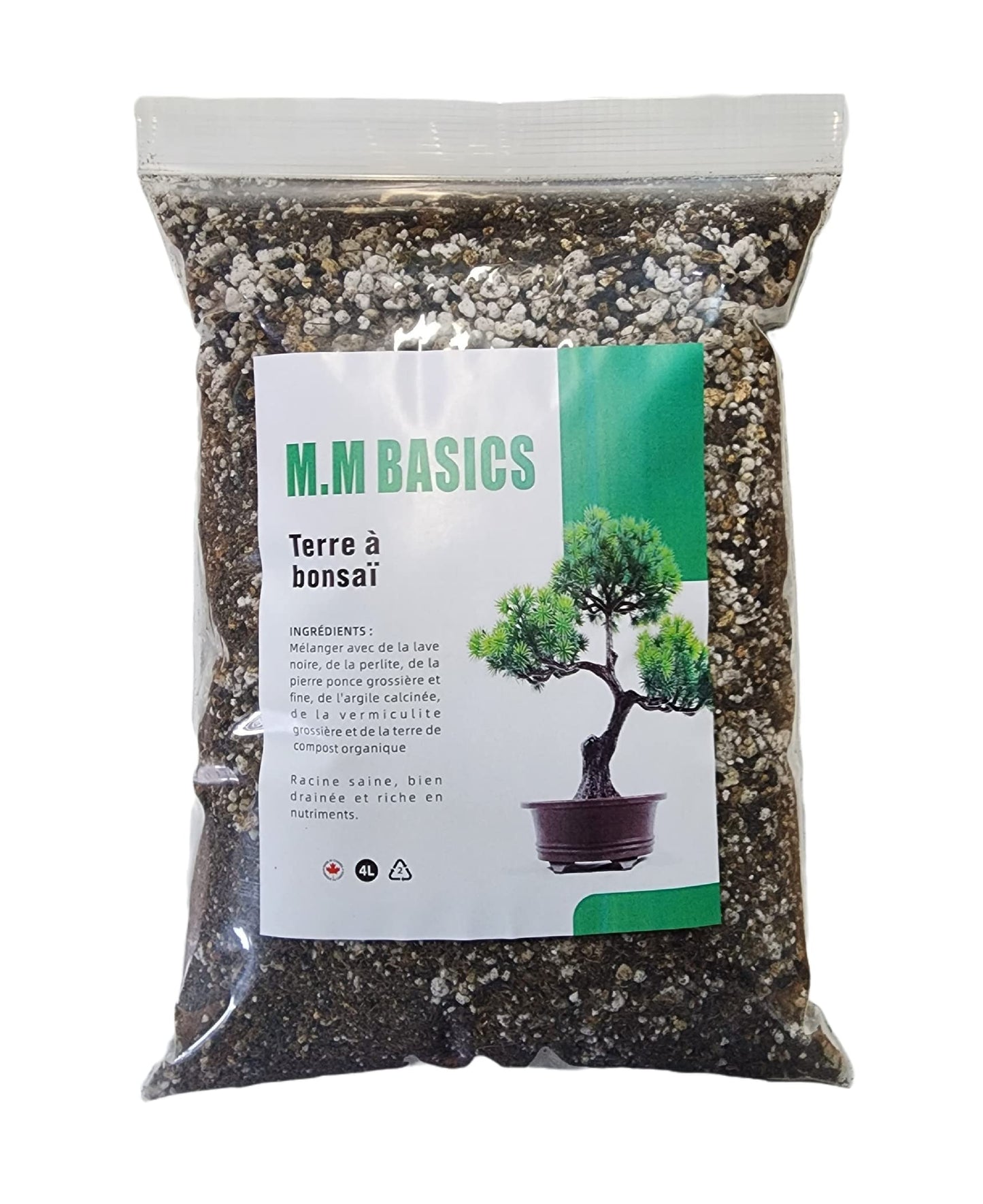 4L Organic Bonsai Tree Potting Mix, Rich in Nutrients and Organisms That Promotes The Growth of All Bonsai Trees, Health Root & Well-draining (4 L Bag)