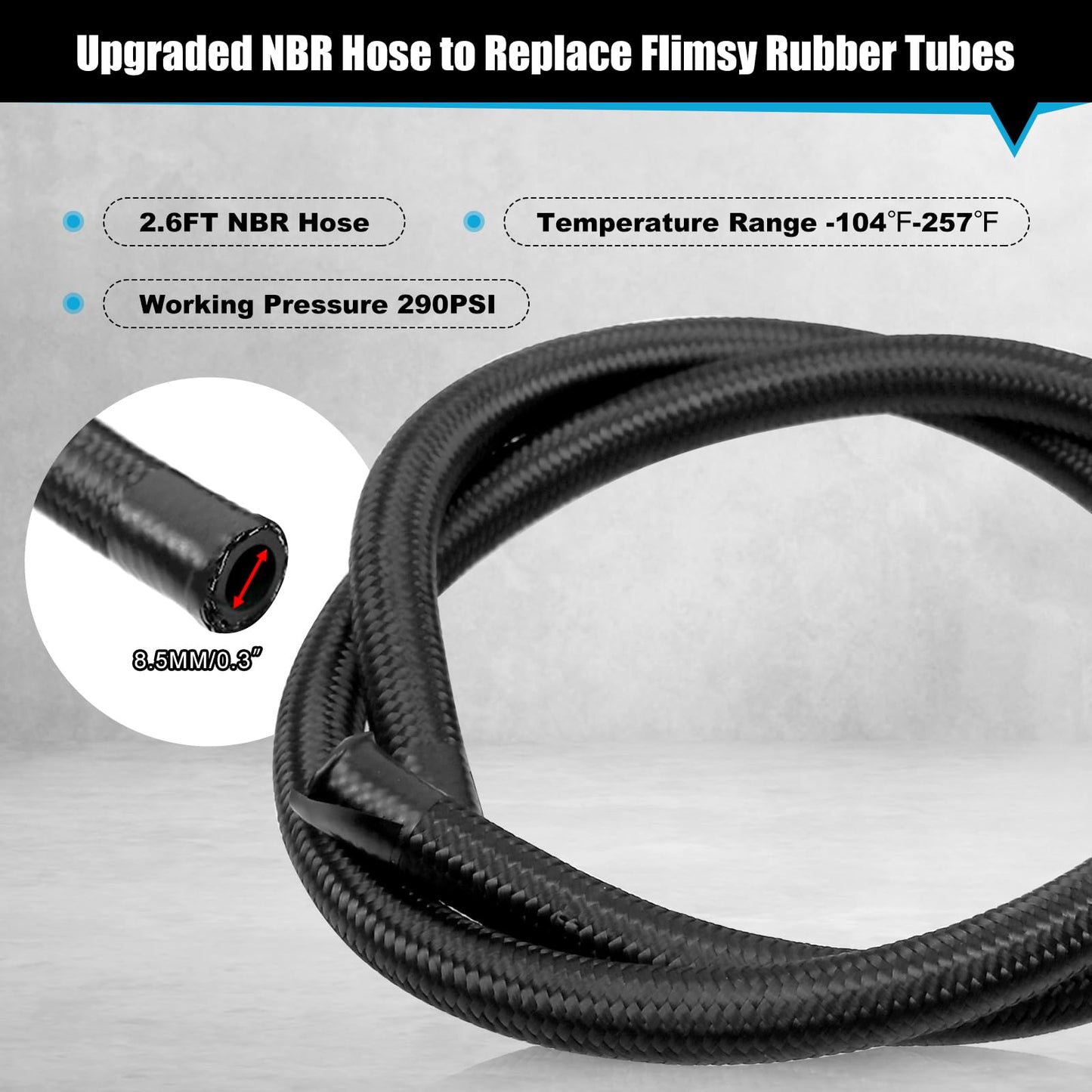 RULLINE Baffled Oil Catch Can Kit Reservoir Tank 350ml Oil Catch Tank Aluminum Universal Black