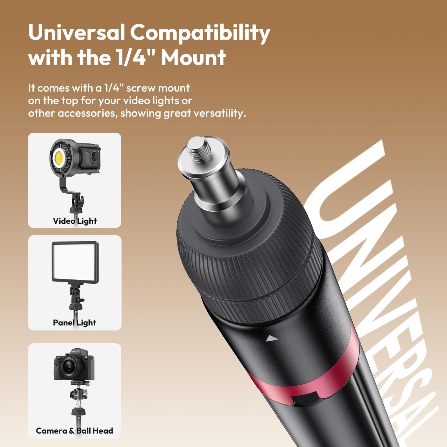 ULANZI 2M/78.74“ Light Stand Aluminum Alloy Up to 5KG Eccentric Tube Portable Heavy Duty Tripod Dual Locking Quick Release