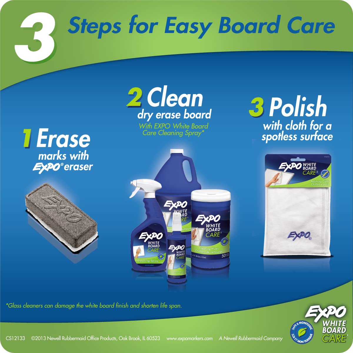 Expo Dry Erase Whiteboard Cleaning Solution, Cleaner Refill for Dry Erase Markers, 1 Gallon (3.78 L)