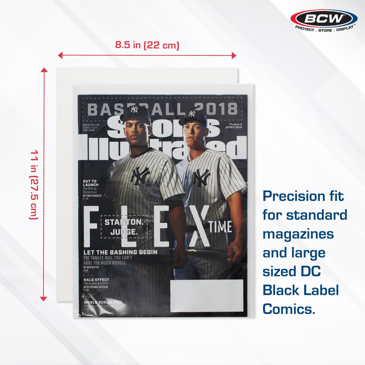 BCW Magazine Backing Boards 8.5 x 11 – 100 Pack | Acid-Free Magazine Boards for Archival Storage, Fabric Crafts & Mailing Protection