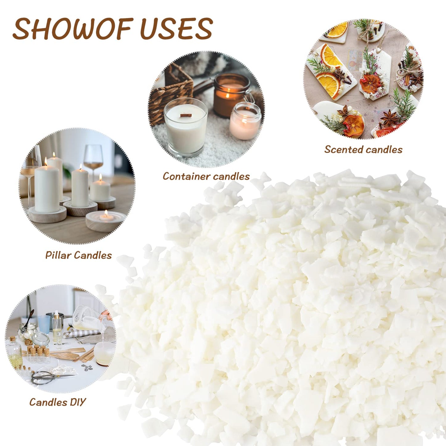 CLTNIKET Pure Soy Wax for Making Candle-DIY Soy Wax Candle-5 Pound Bag